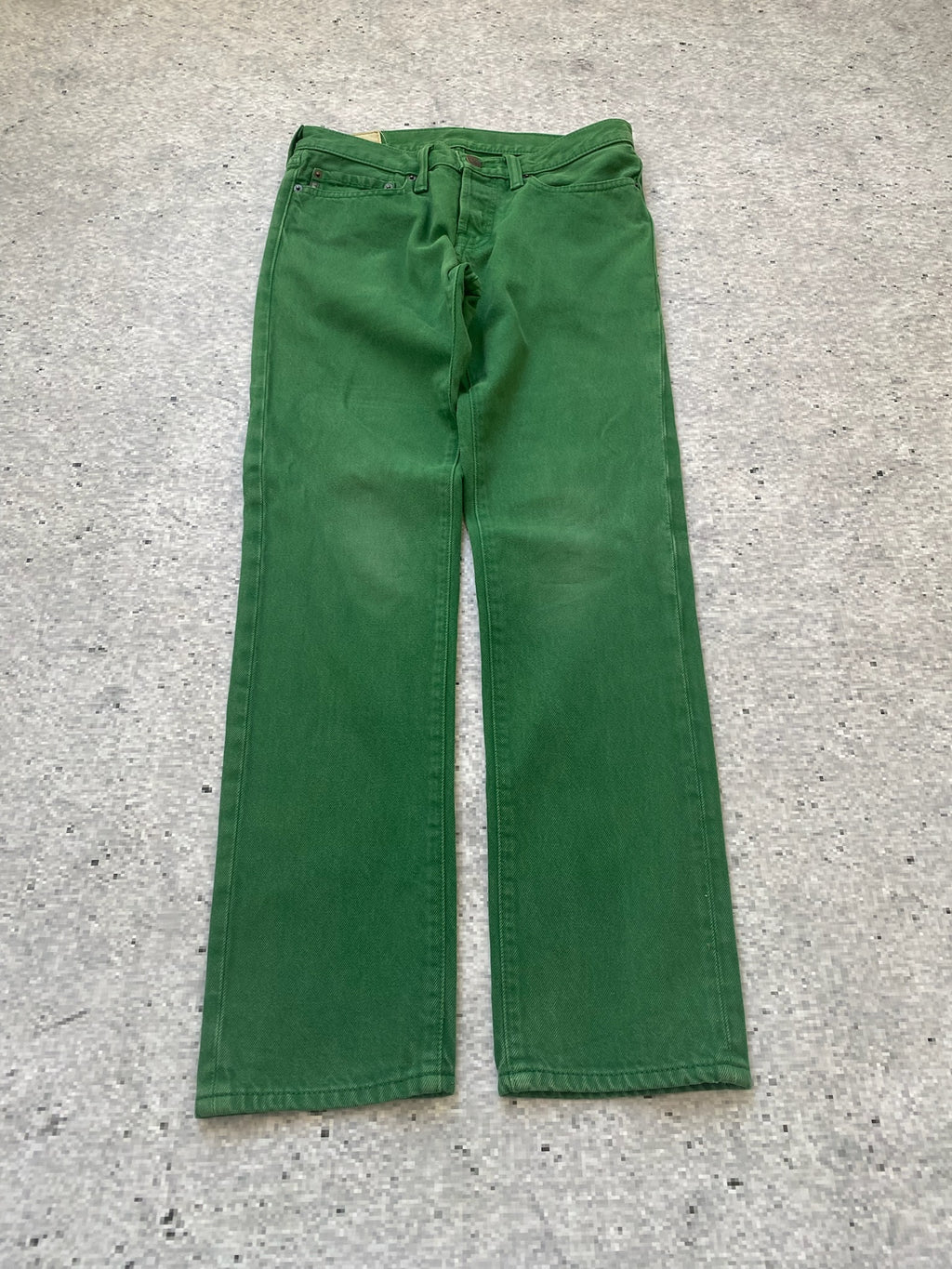 twee A&F forest green skinny jeans