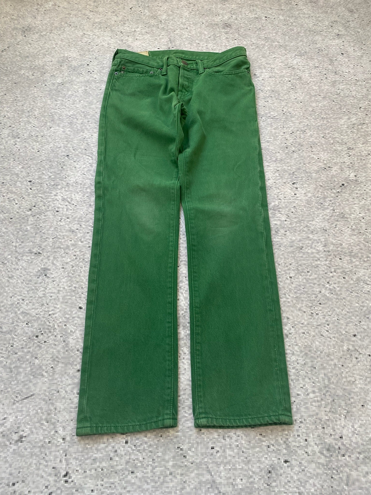 twee A&F forest green skinny jeans