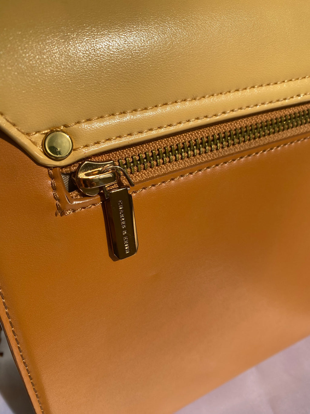 Charles & Keith Brown and Beige Bag
