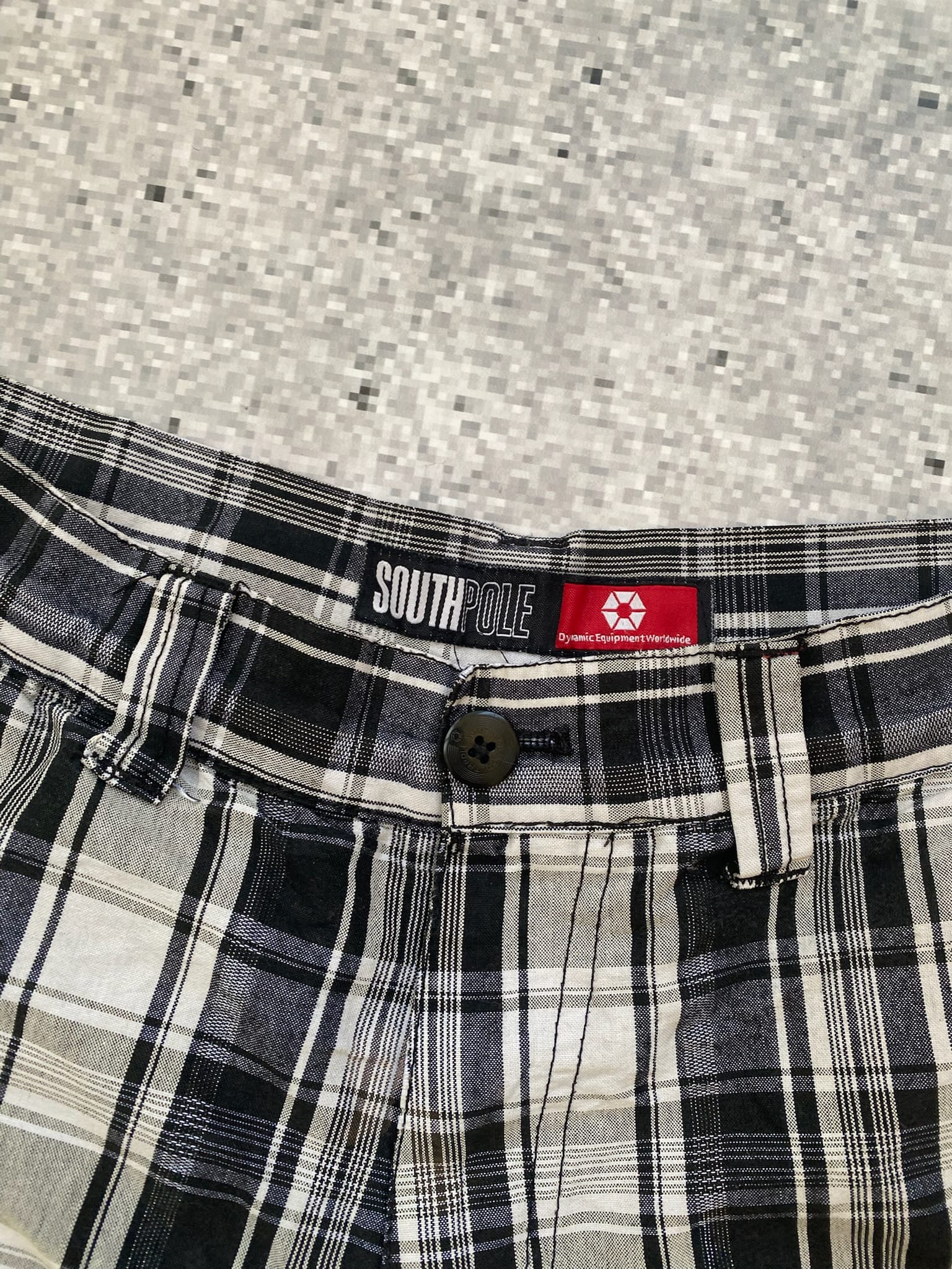 SouthPole Plaid Long Shorts