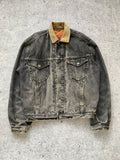 90s Orange Tab Pleated Distressed Levi's Type 3 Trucker Jacket