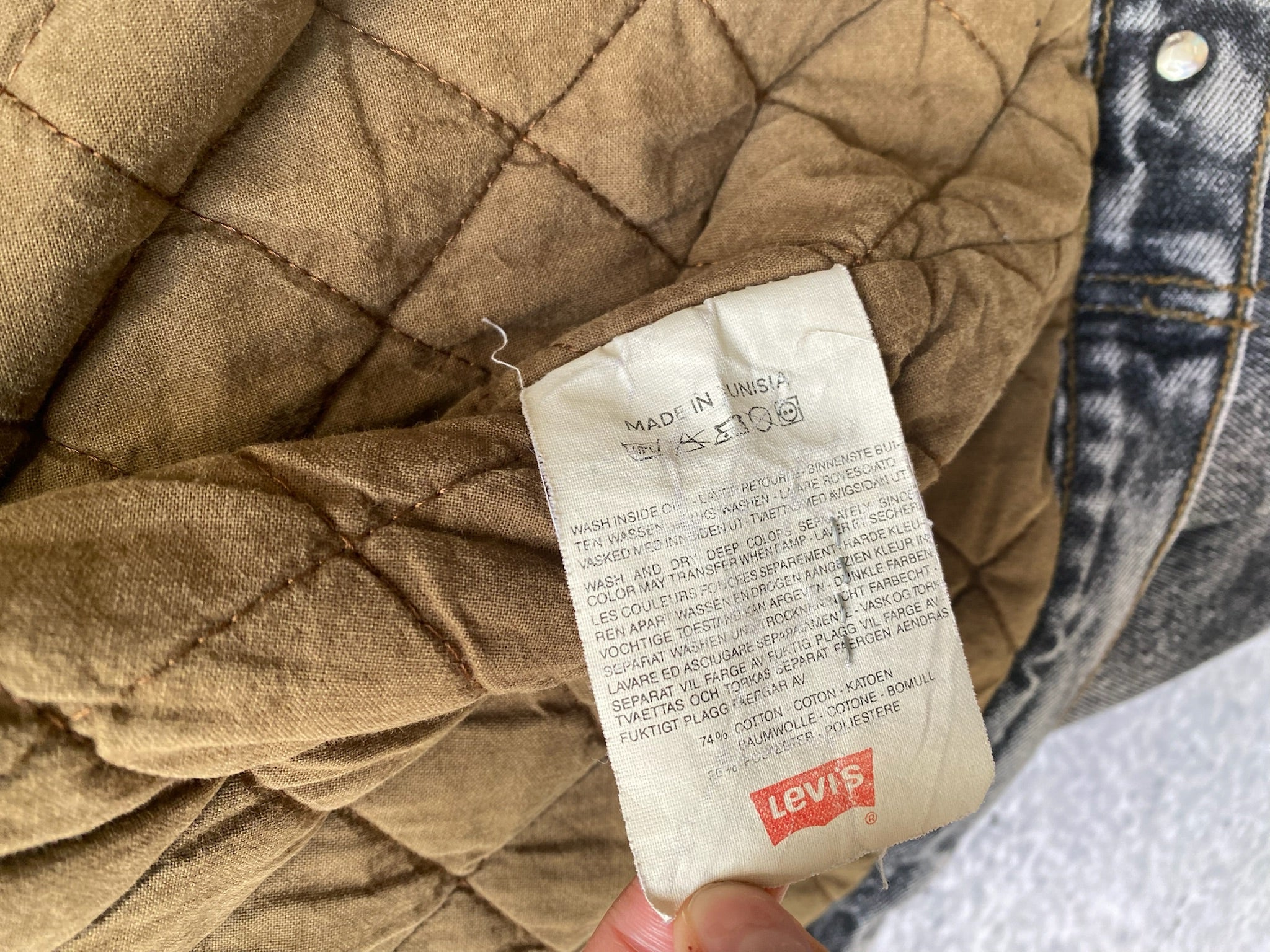 90s Orange Tab Pleated Distressed Levi's Type 3 Trucker Jacket