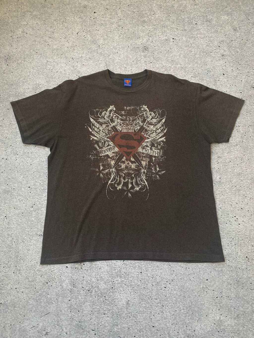 2000s Tribal Superman Brown Tee