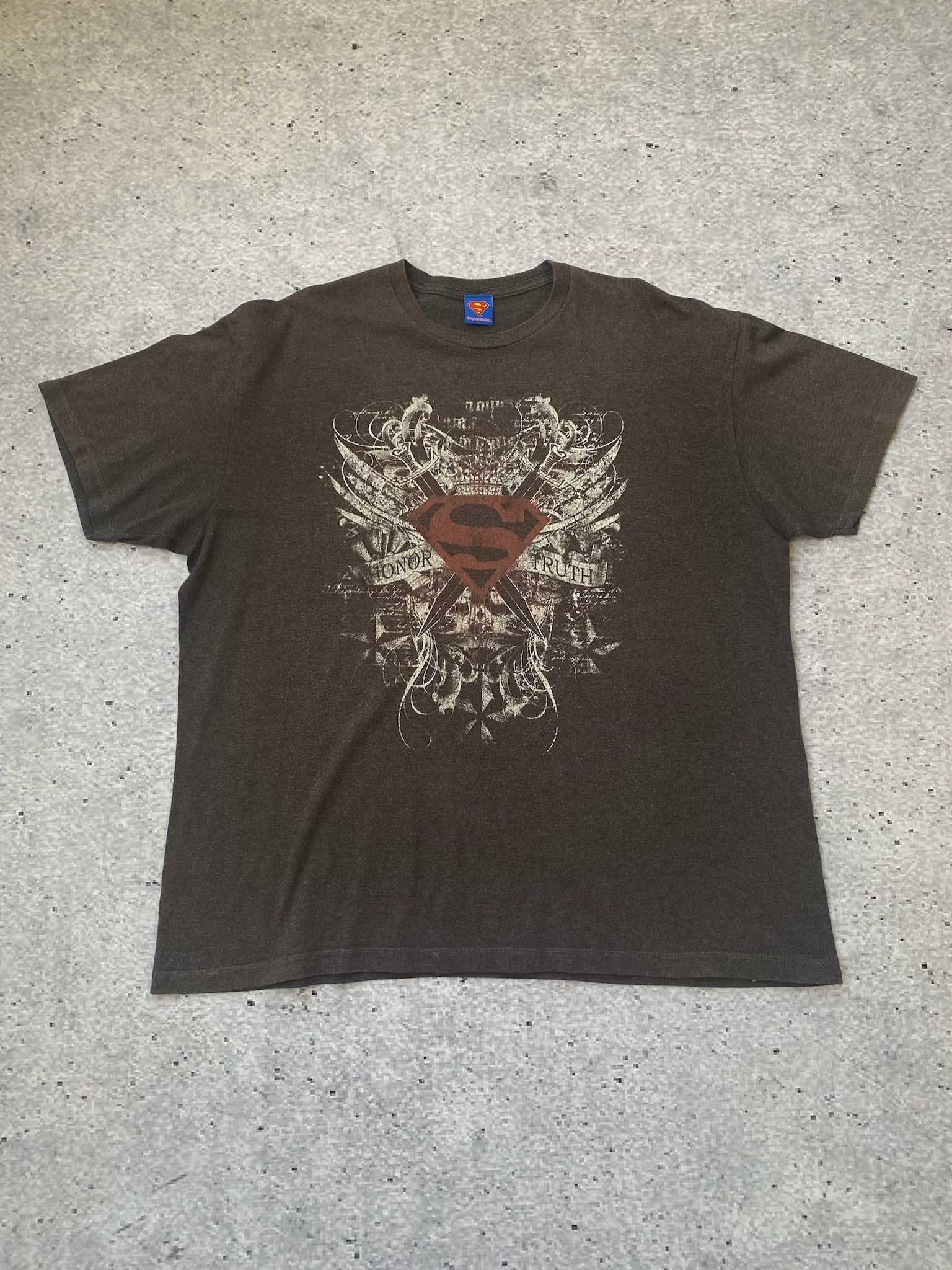 2000s Tribal Superman Brown Tee