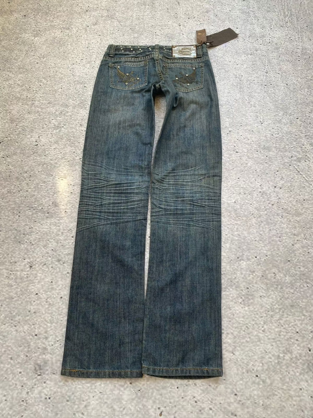Explosion Darkwash Low Rise Straight Jeans (in tags)