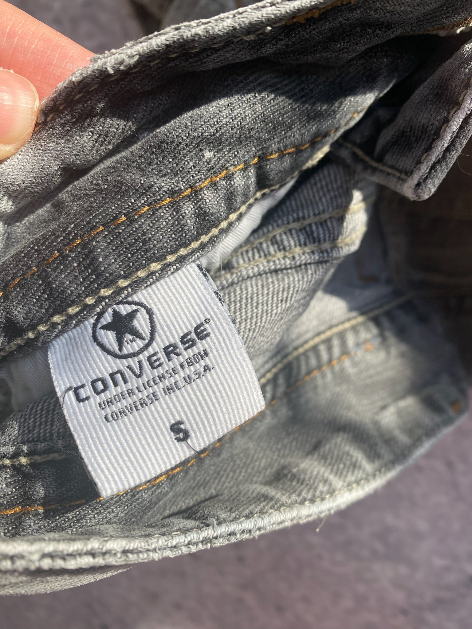 Low Rise 2000s Converse Gray Washed Microshorts