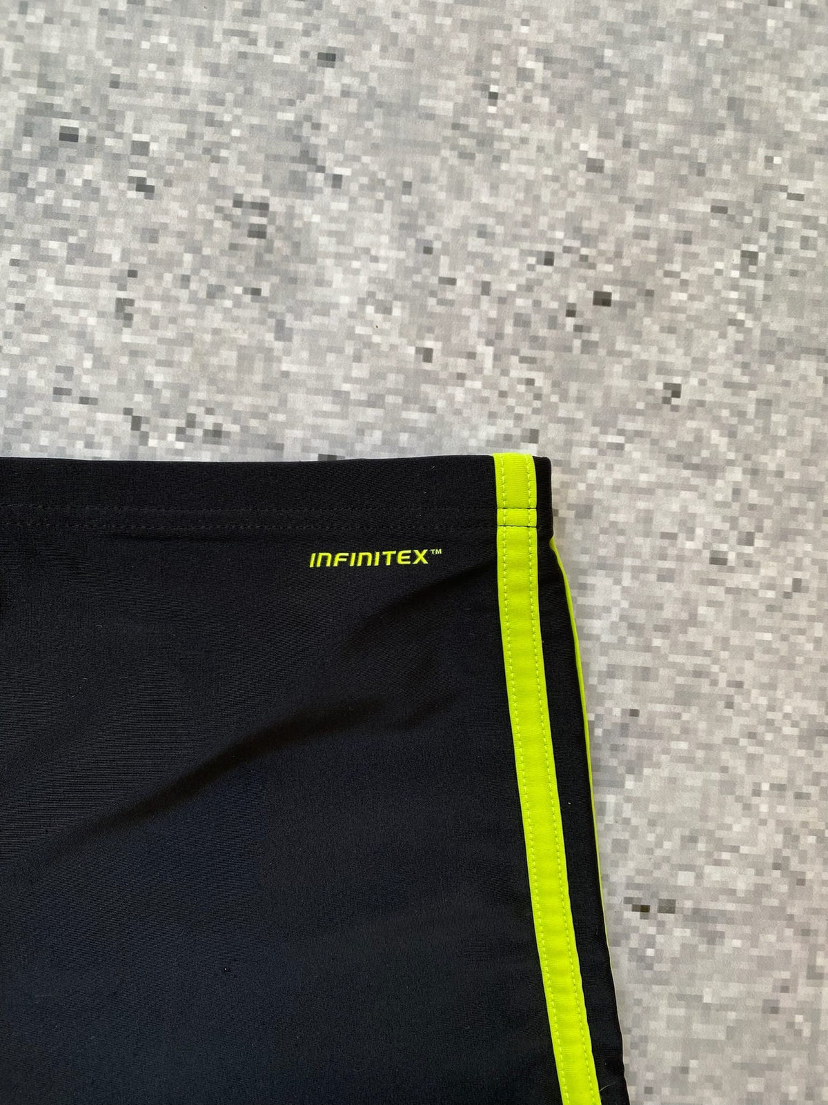 2000s Adidas Infinitex Neon Yellow Stripes Swimmimg Shorts