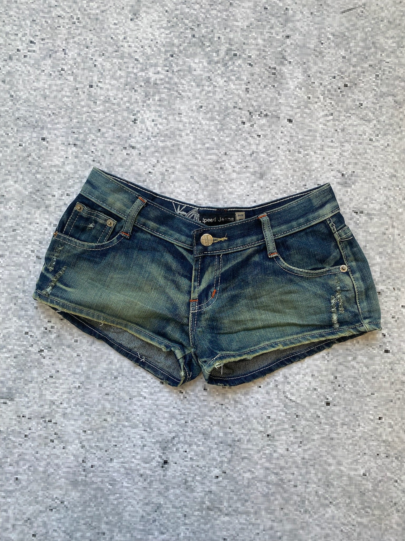 2000s Embroidered Pocket Detail lowrise Microshorts