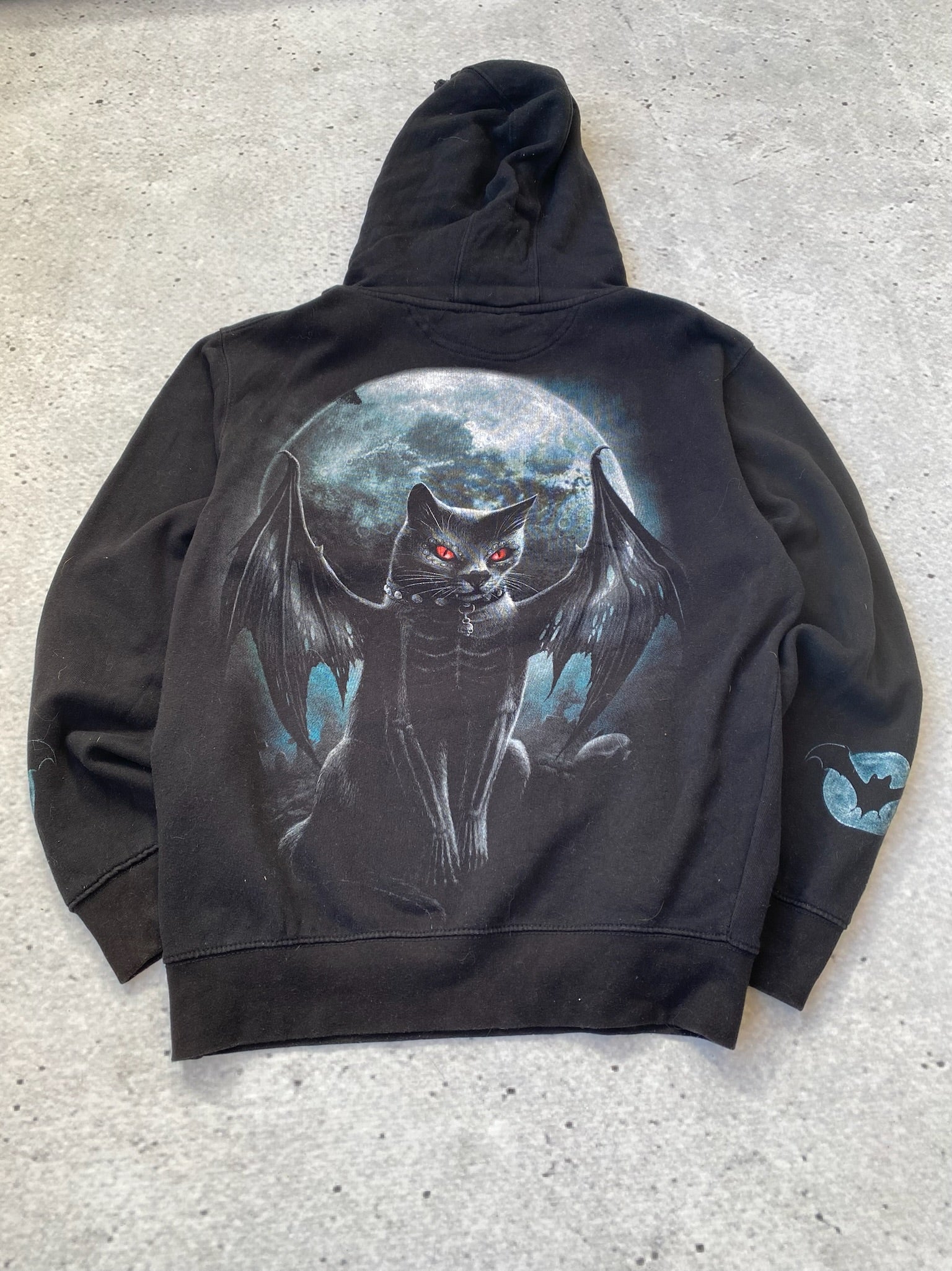 Spiral Gothic Cat Hoodie