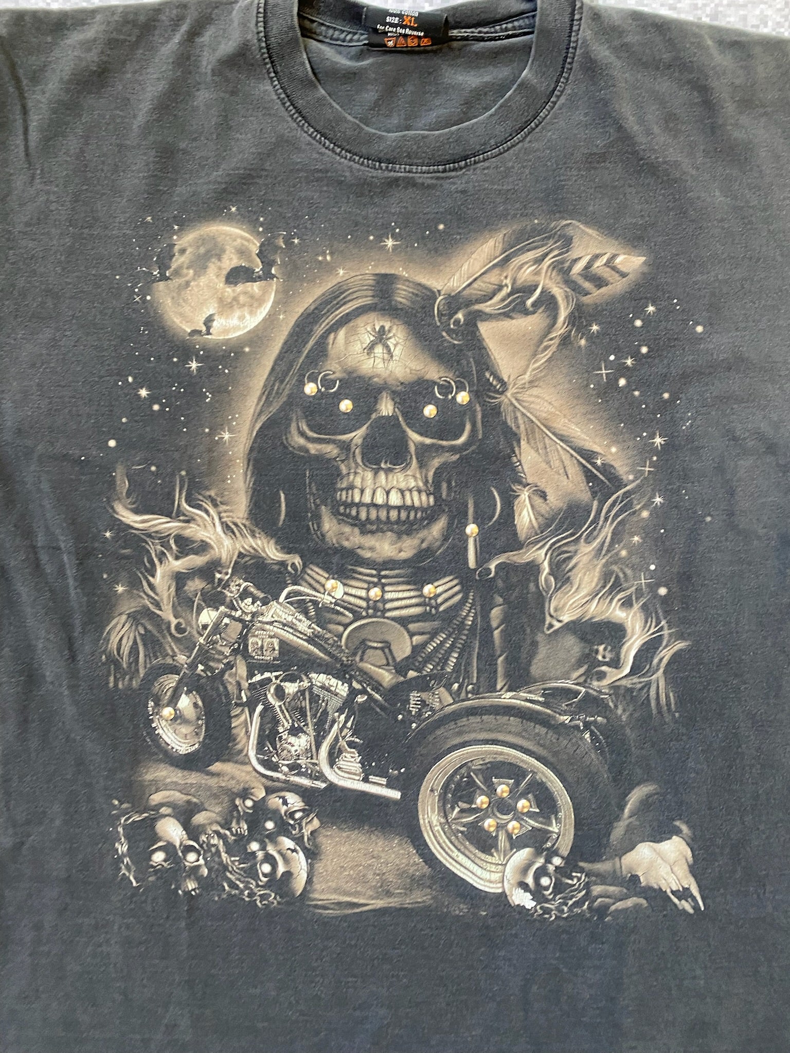 2000s biker red chang glow in the dark tee