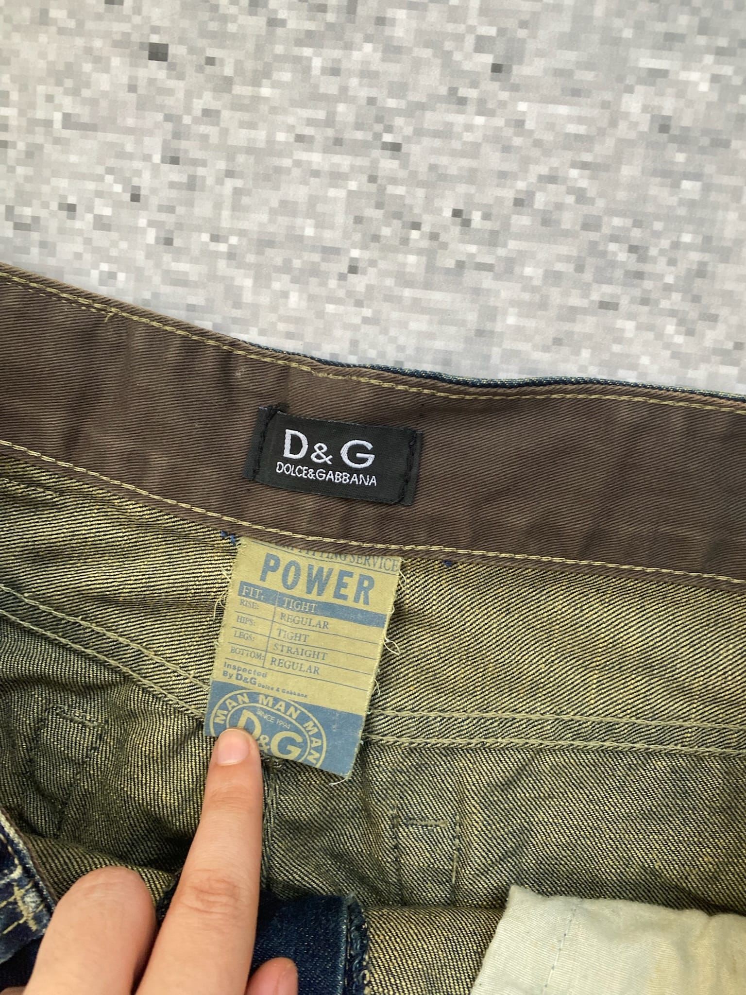 2000s D&G Power Straight Leg Low Waist Jeans