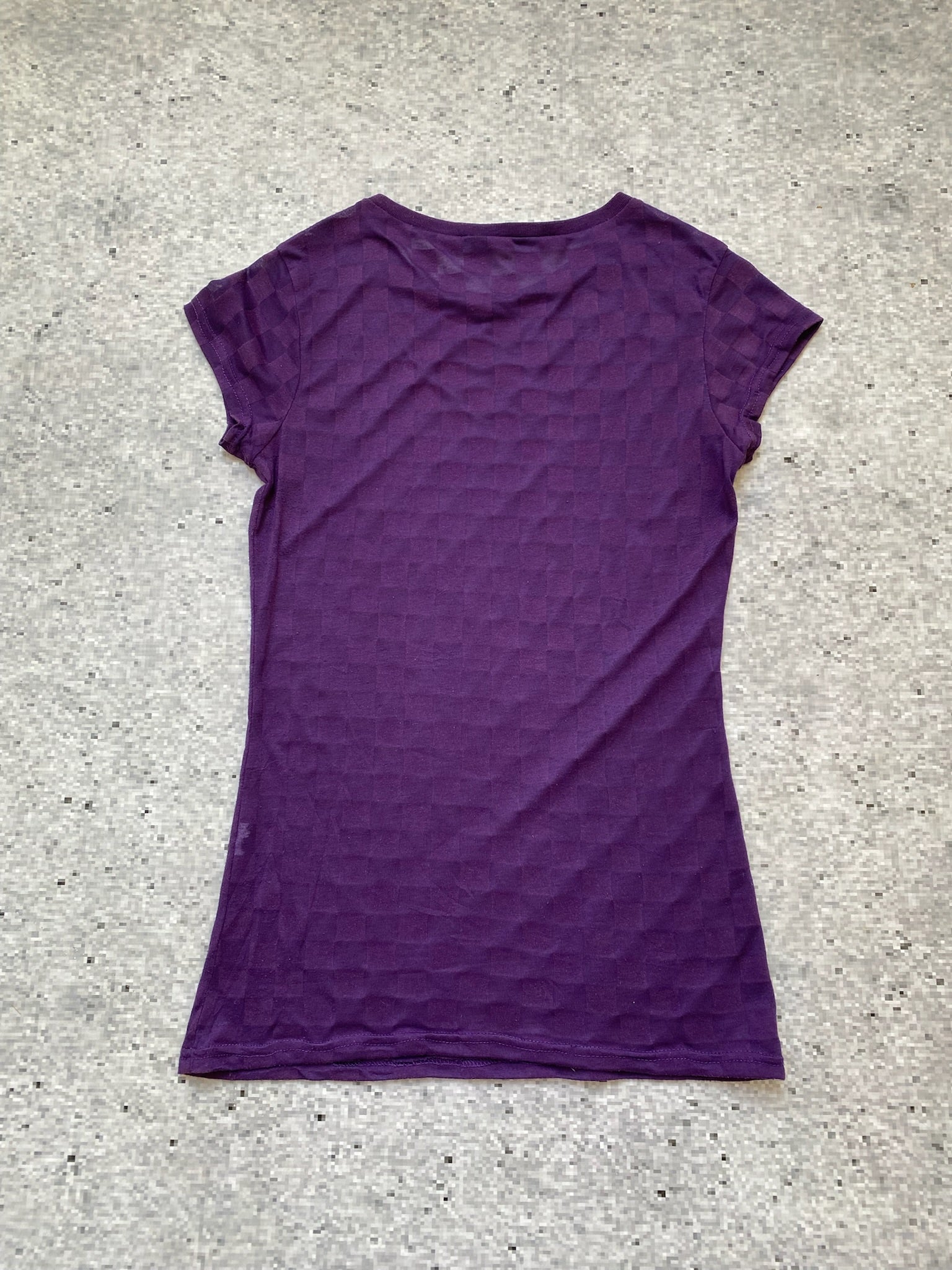 see-through emo checkered "Little Miss Superior" top