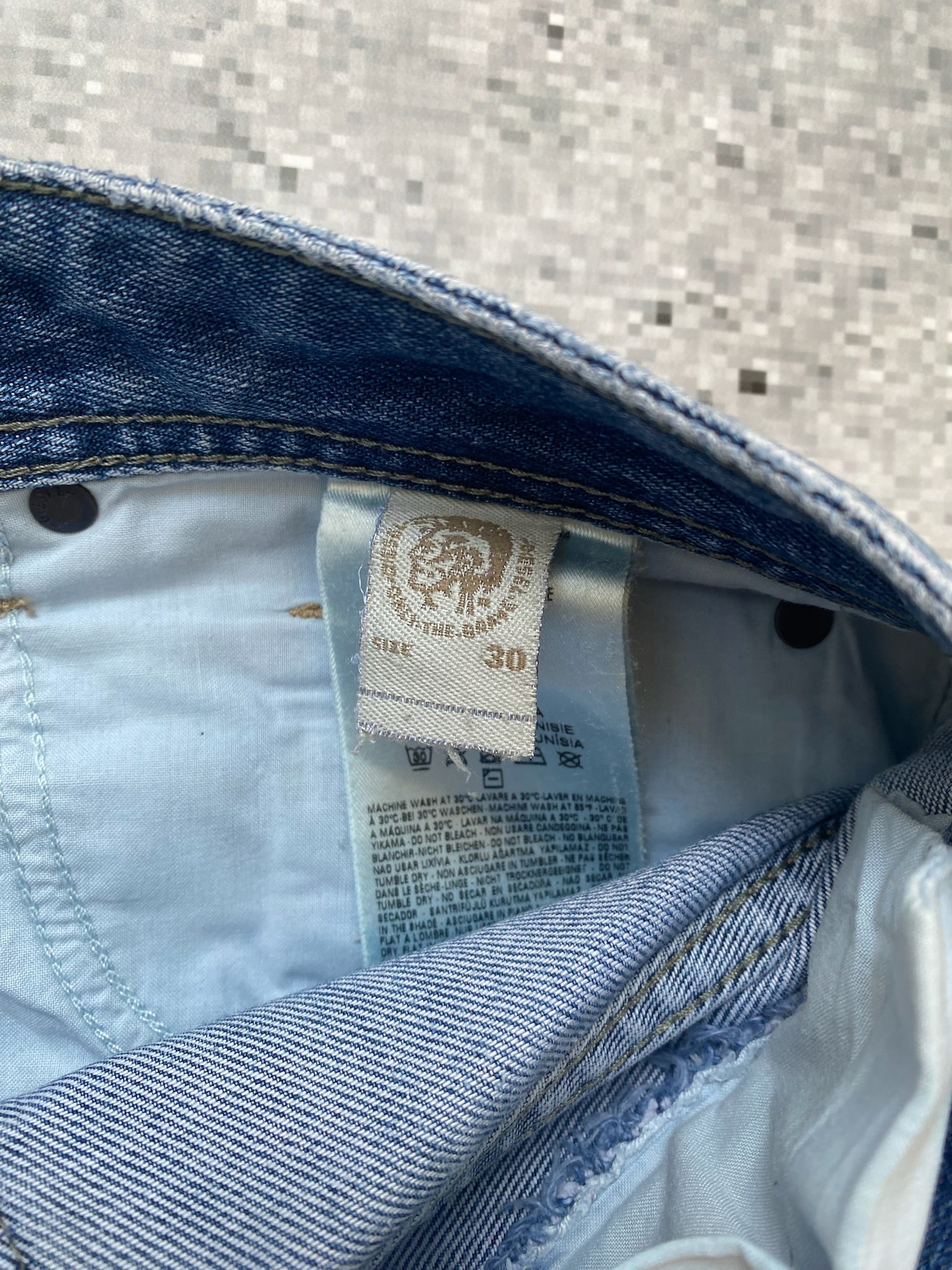 Diesel "Safado"  Distressed Straight Leg Men Jeans