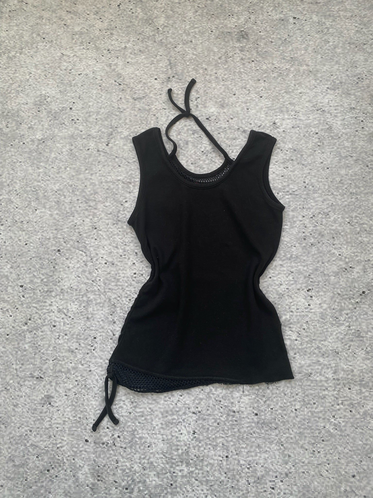 Spiral 2 In 1 Mesh Halter Top