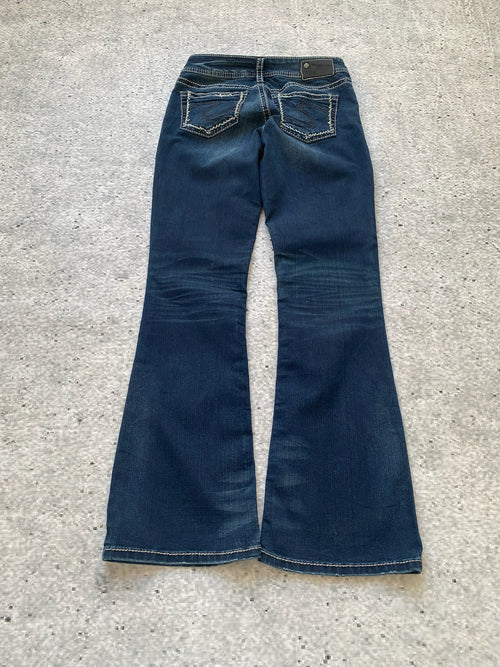 2000s Low Rise Bootcut Suki Silver Woman Jeans