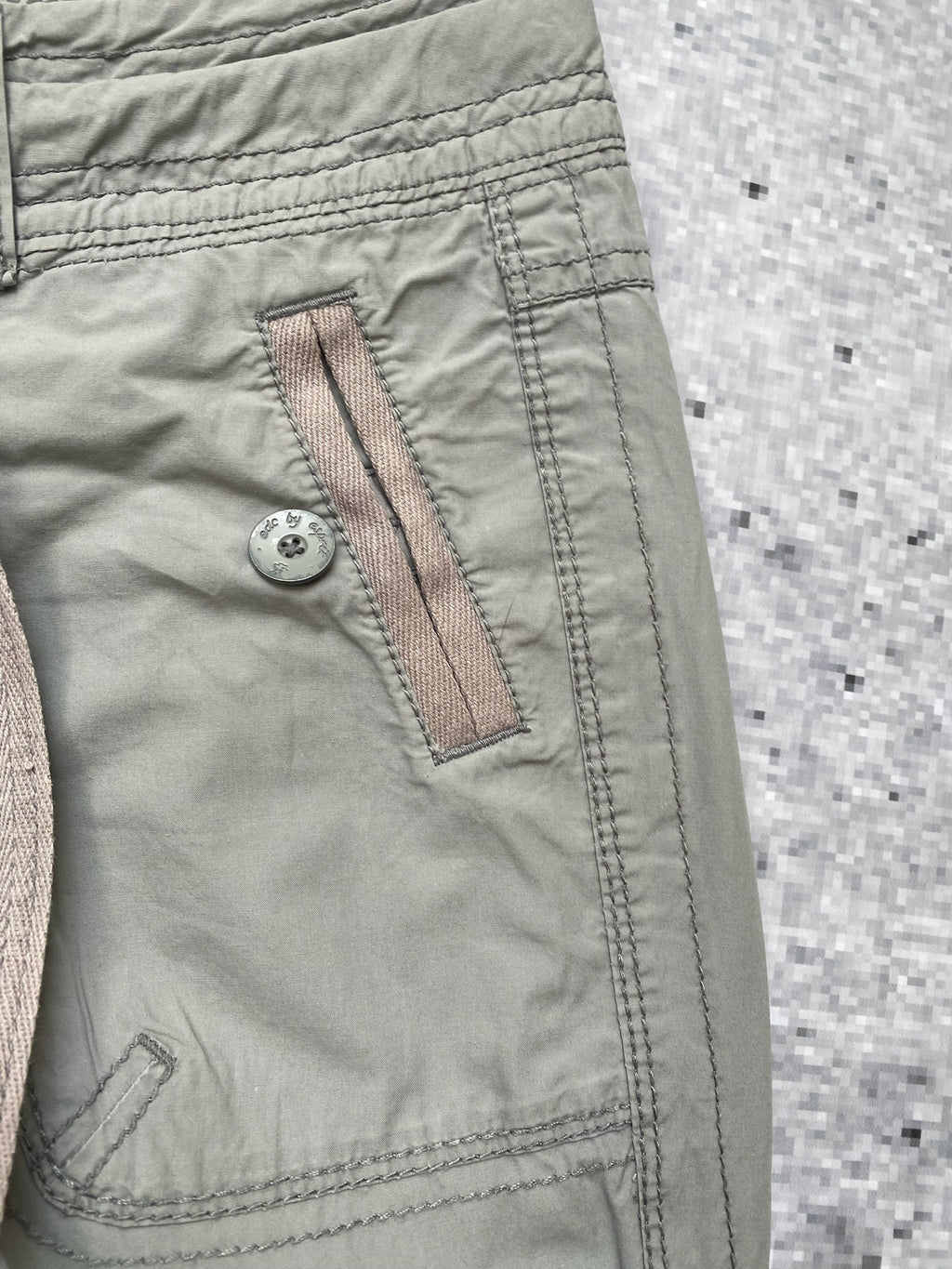 espirit gray low waisted cargo pants
