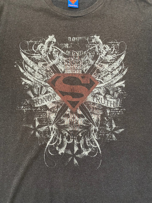 2000s Tribal Superman Brown Tee