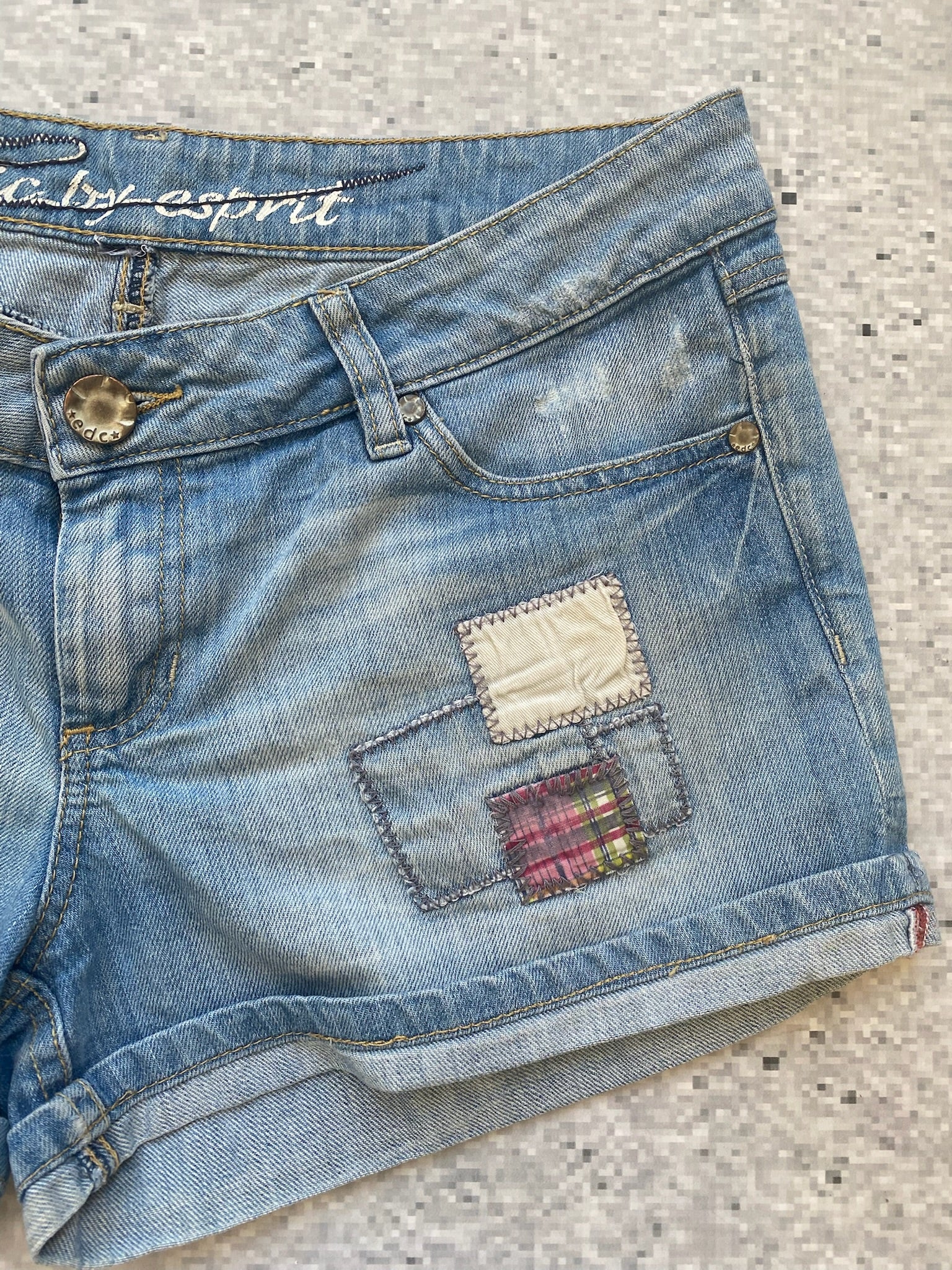 EDC Patched Low Waisted Folded Shorts