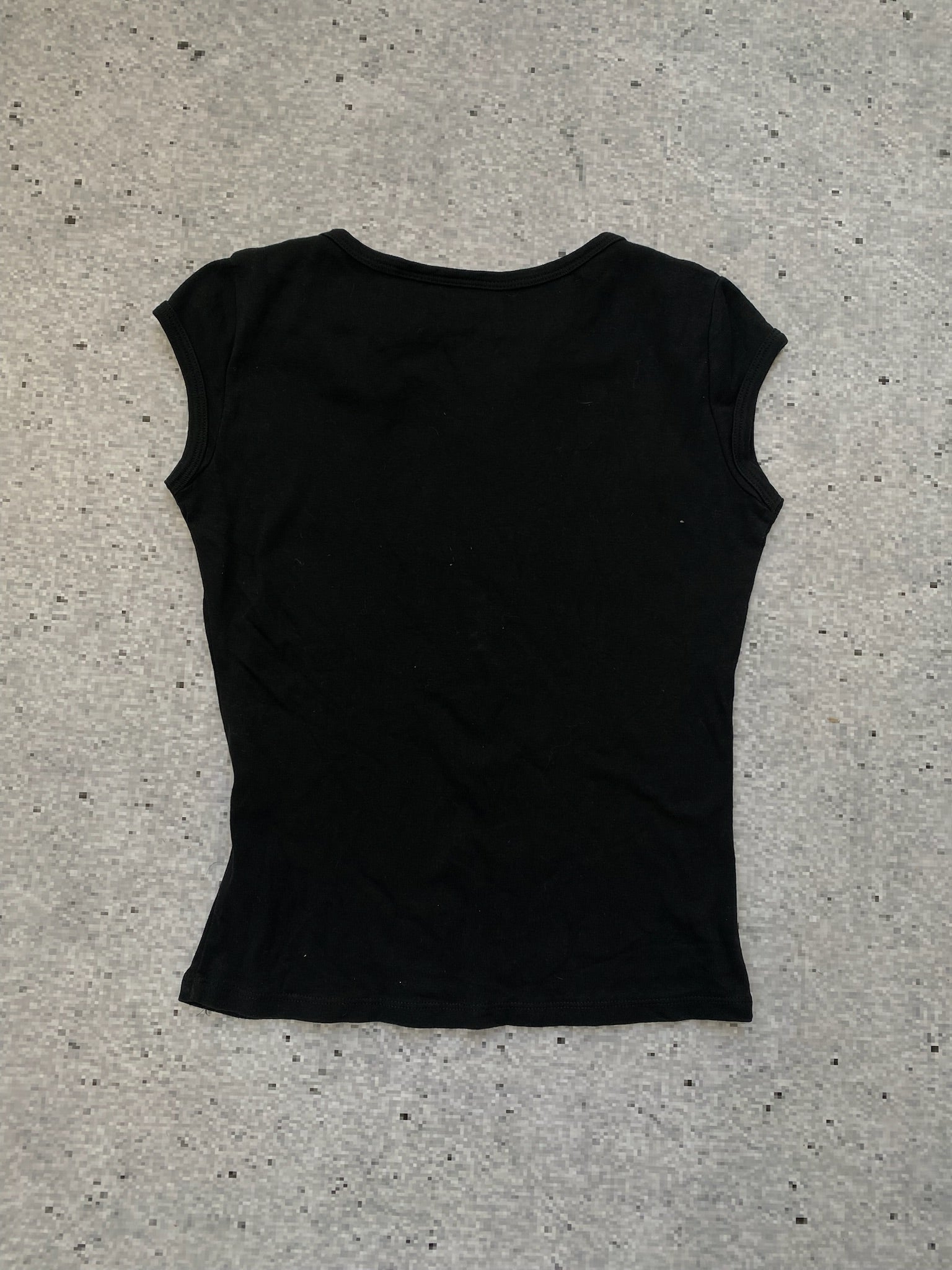 2000s DKNY studded black top