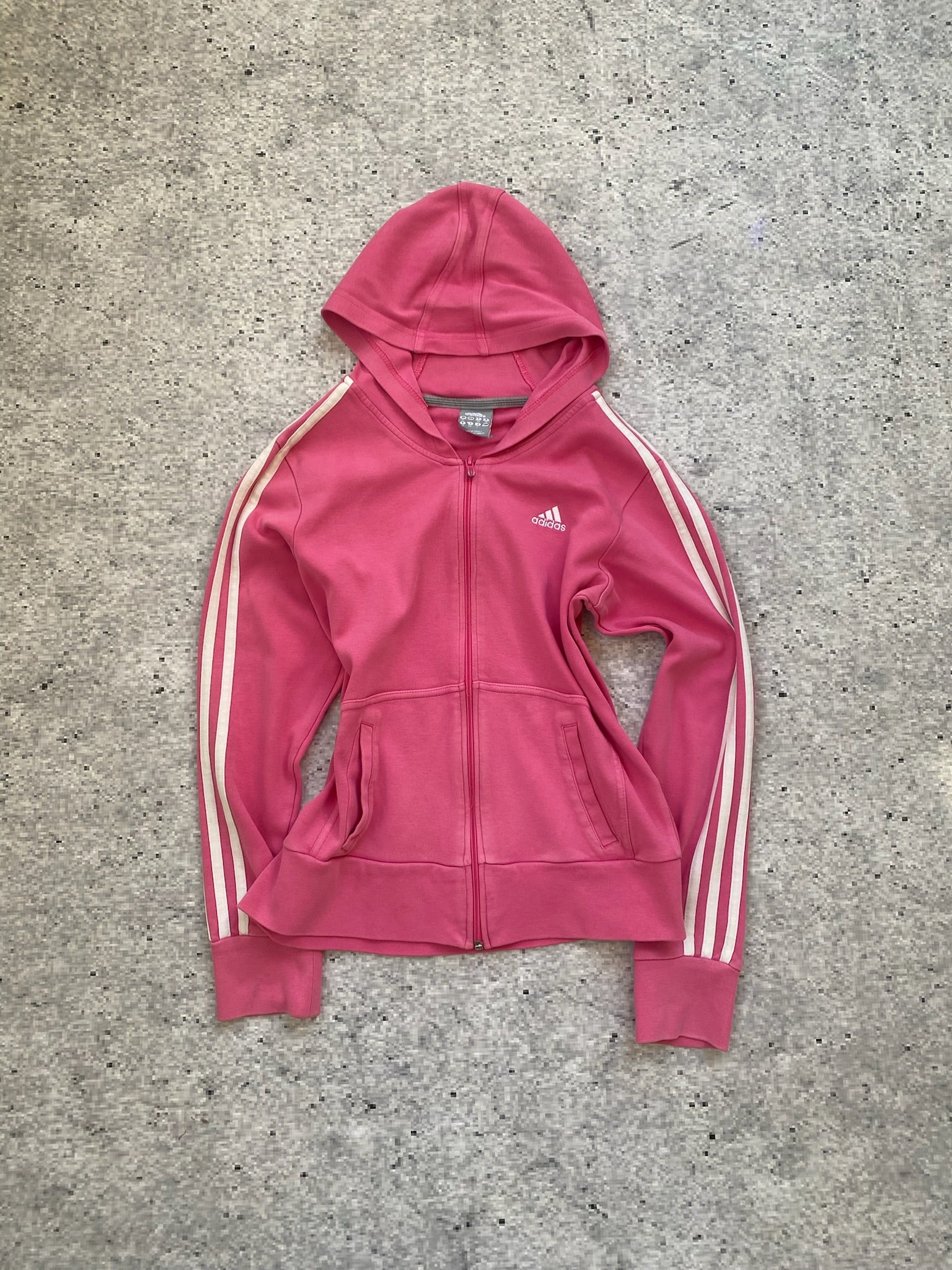Adidas Pink Zip Up Hoodie