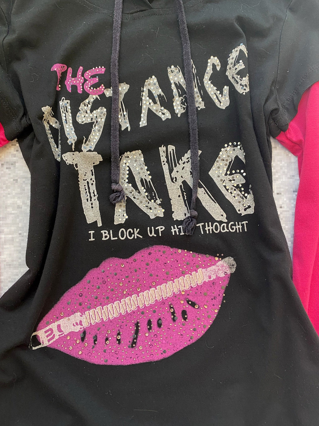 Scene Bedazzled Longsleeve Layered Hoodie