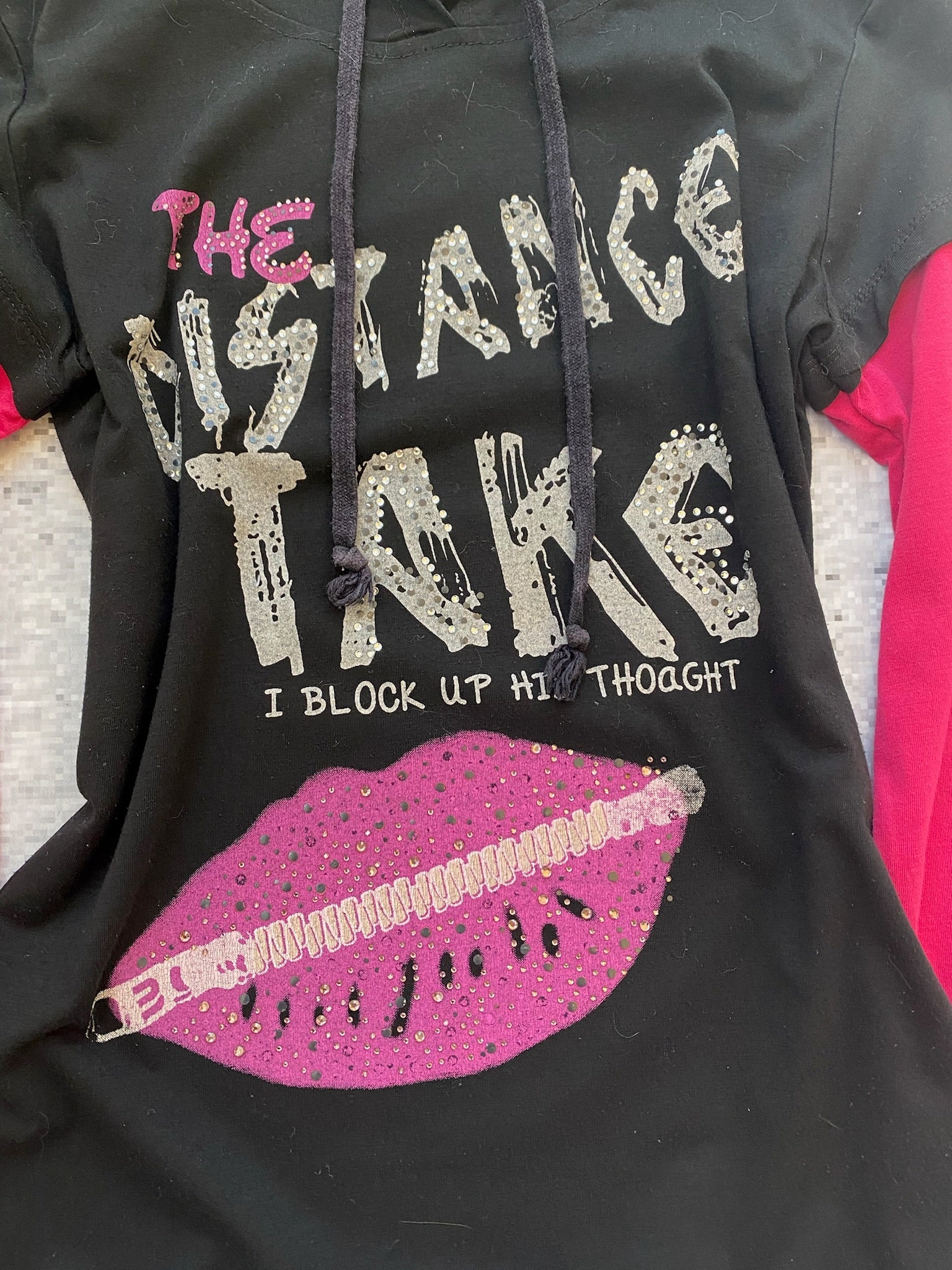 Scene Bedazzled Longsleeve Layered Hoodie