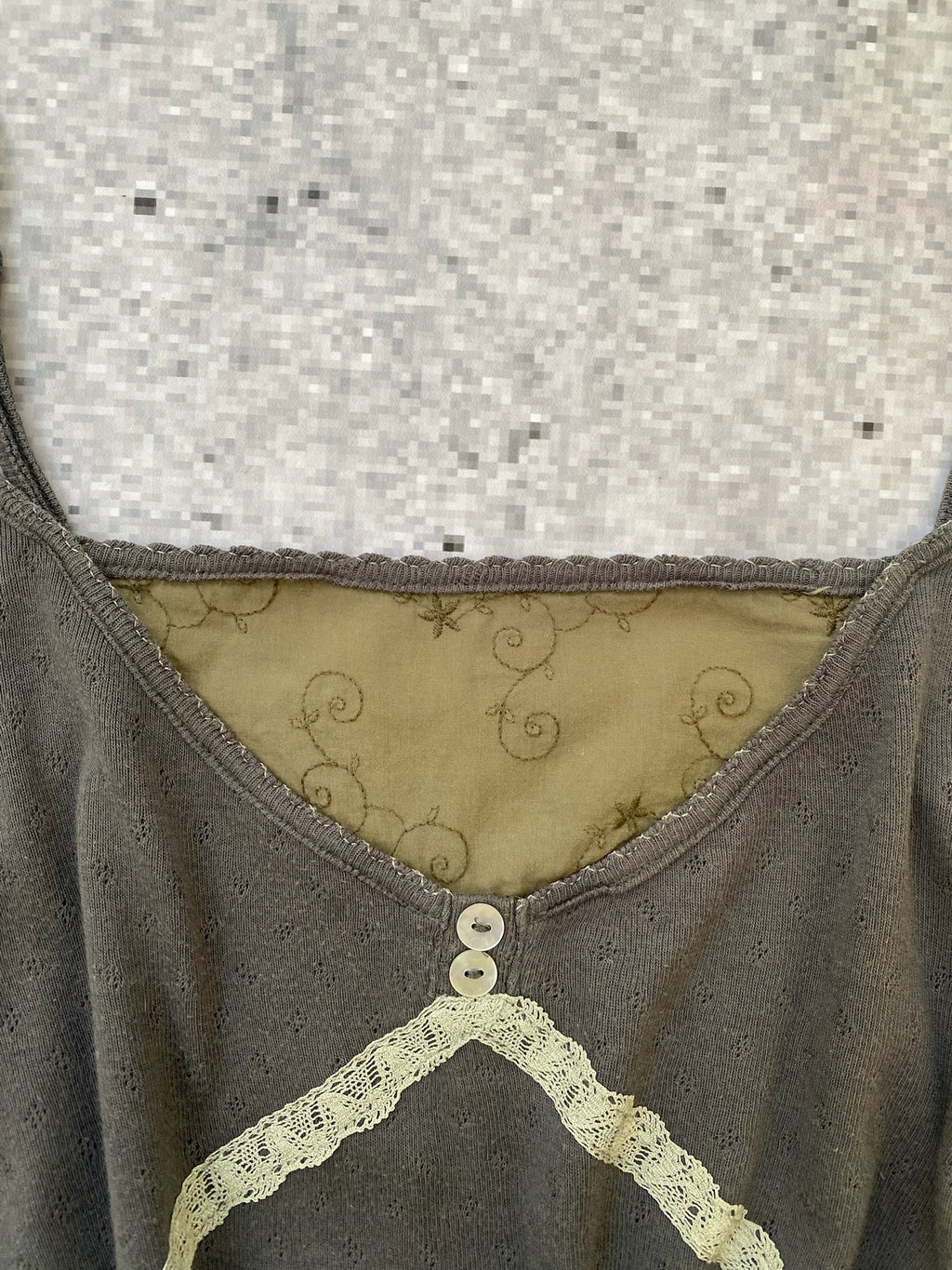 Green Fairycore cami top