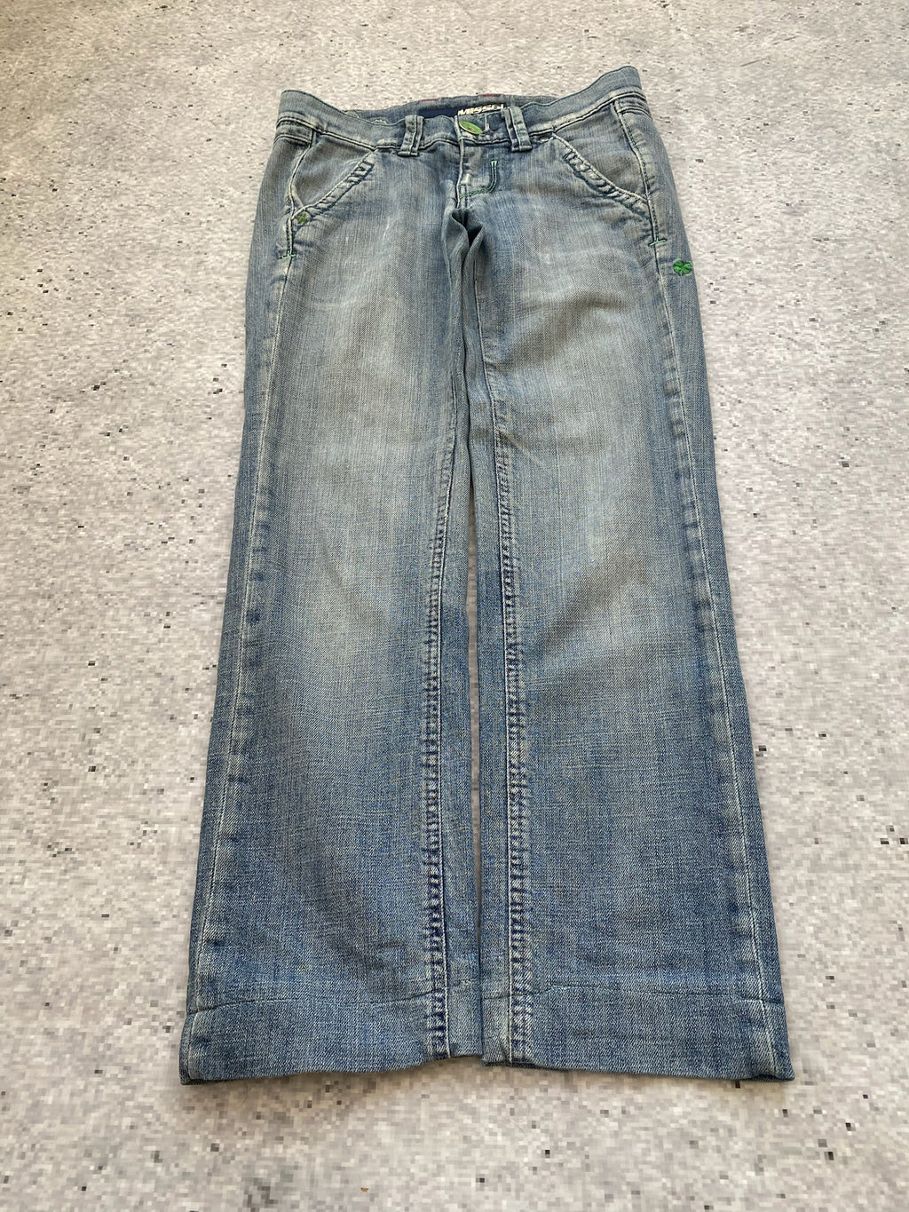Miss Sixty low waist straight jeans green clover leaf