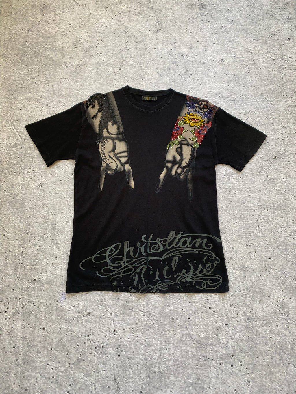 Christian Audigier Bedazzled Y2K T-Shirt