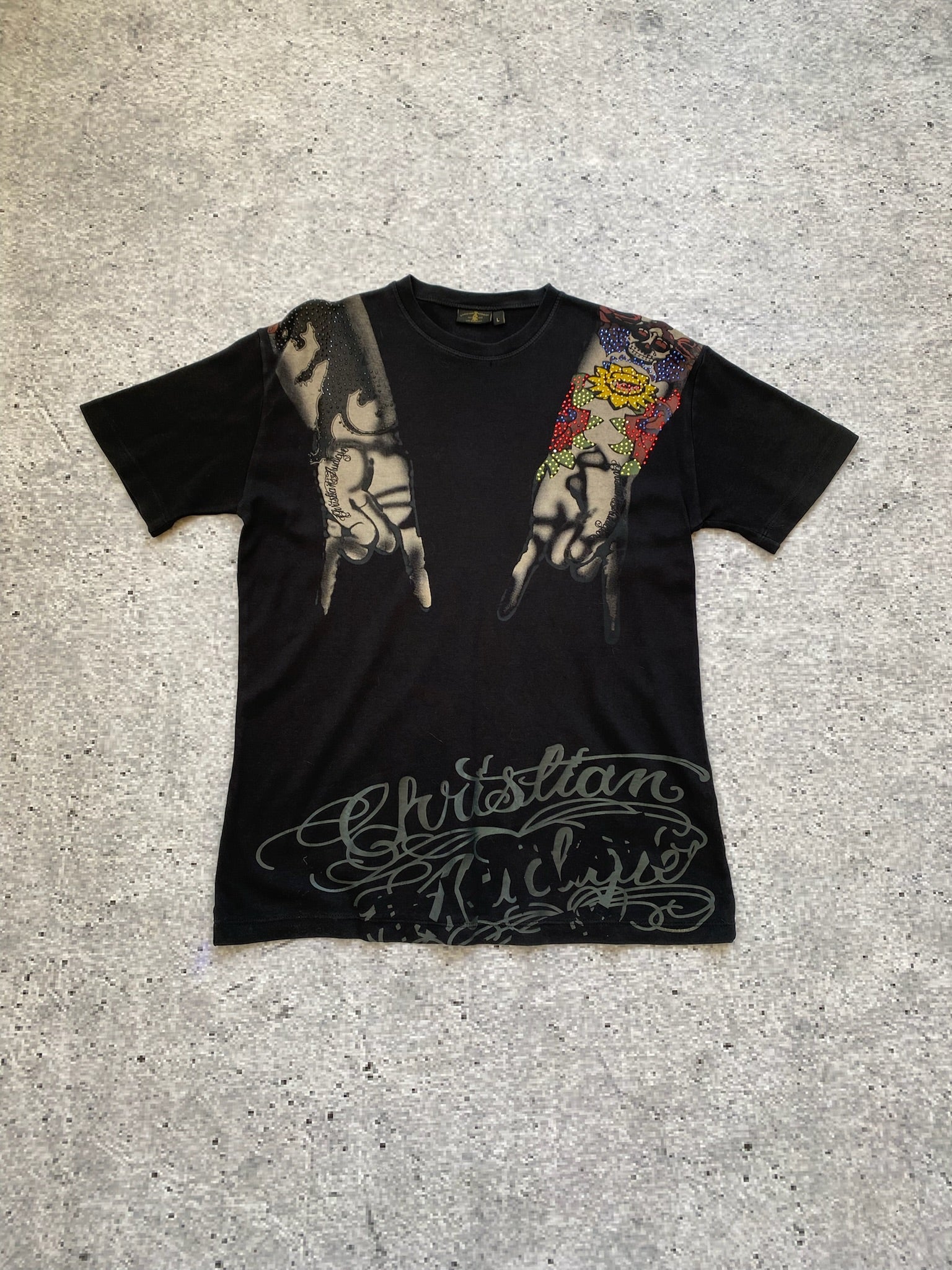 Christian Audigier Bedazzled Y2K T-Shirt