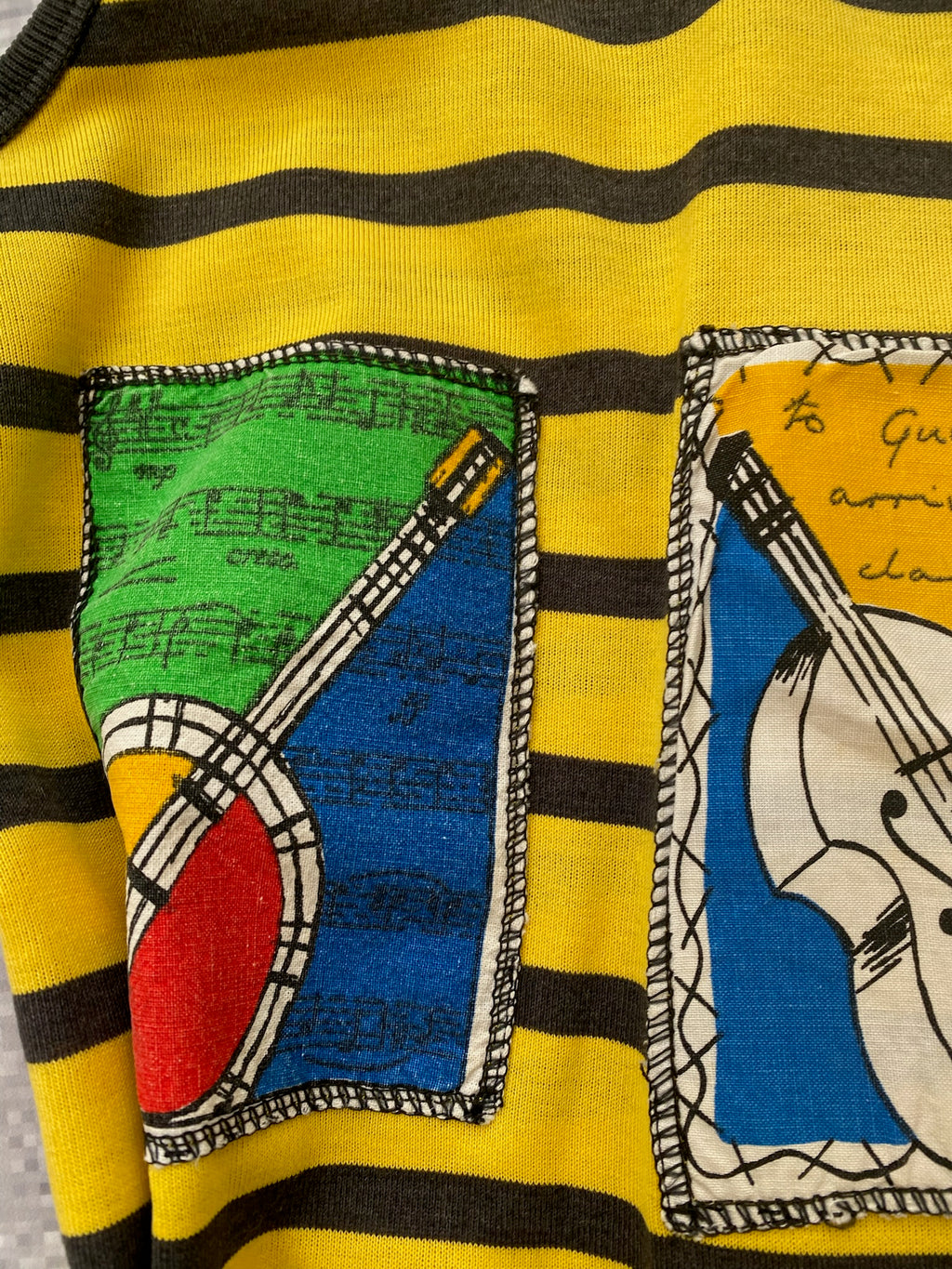 vintage stripped yellow eurosummer tank top