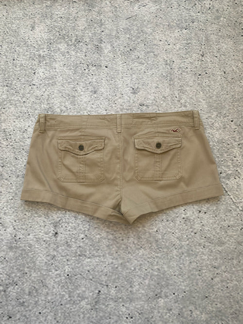 2000s Hollister Beige Low Waisted Microshorts