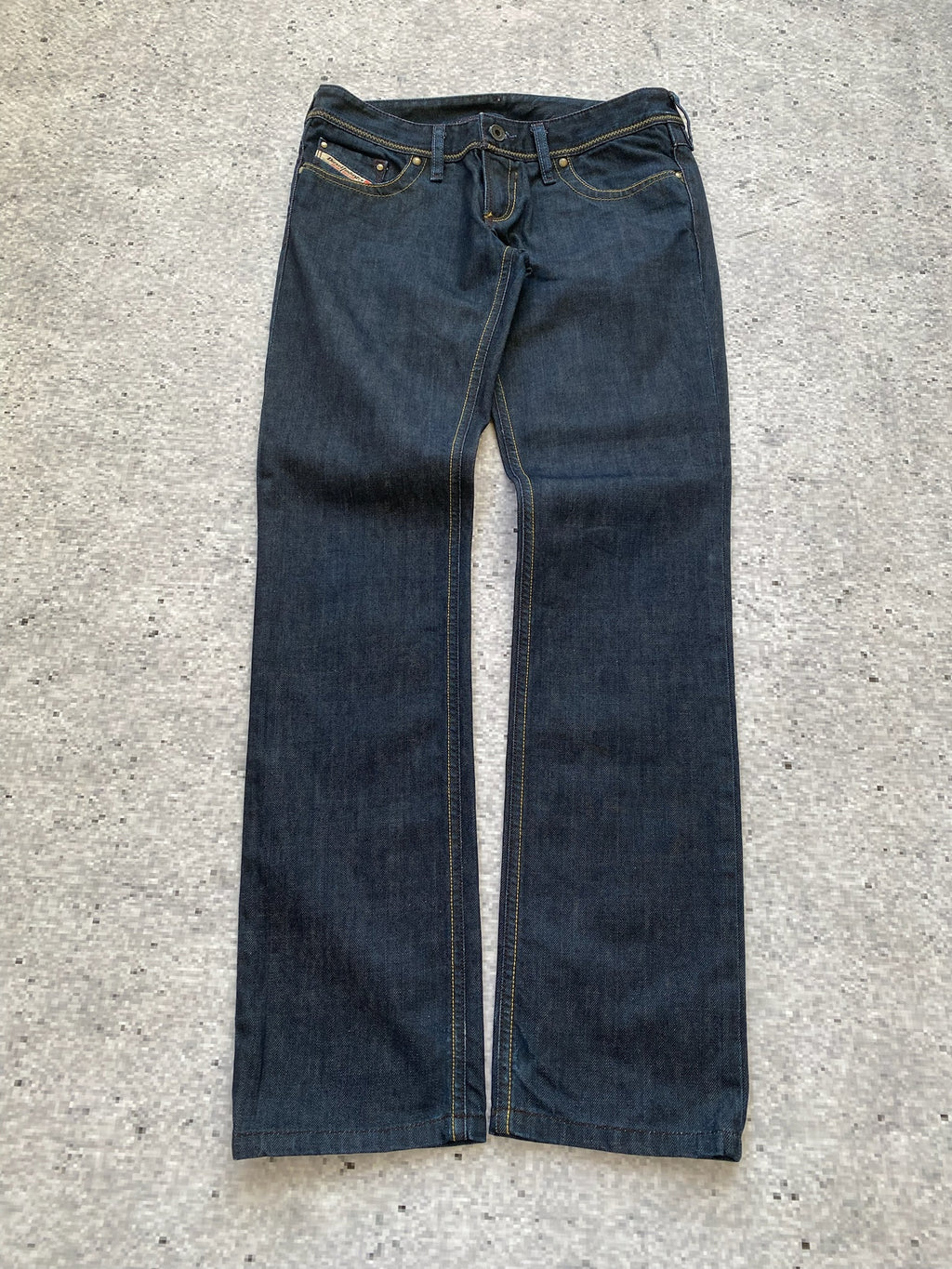 Ultra low waisted 2000s dark navy "lowky" Diesel Jeans