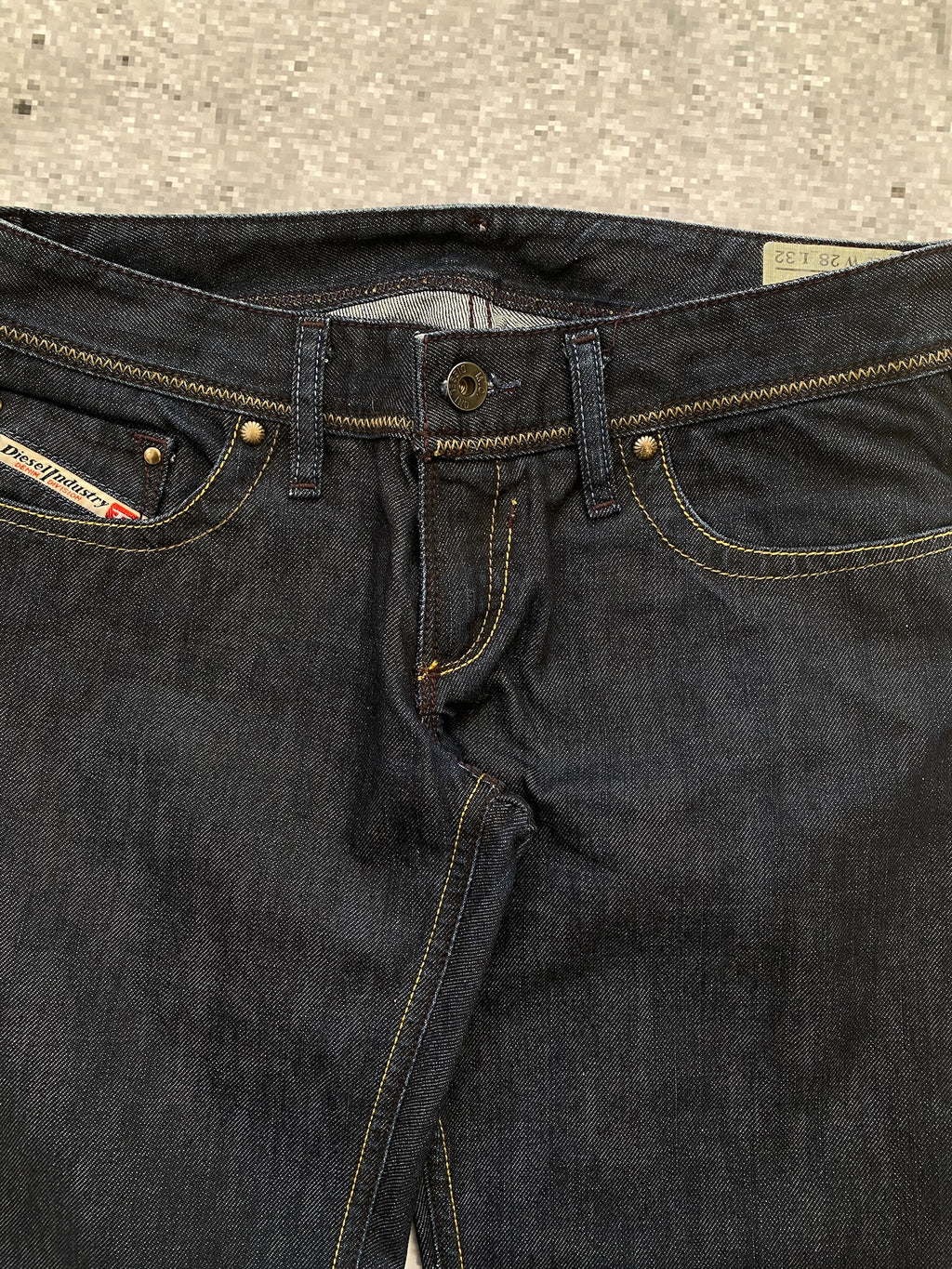 Ultra low waisted 2000s dark navy "lowky" Diesel Jeans