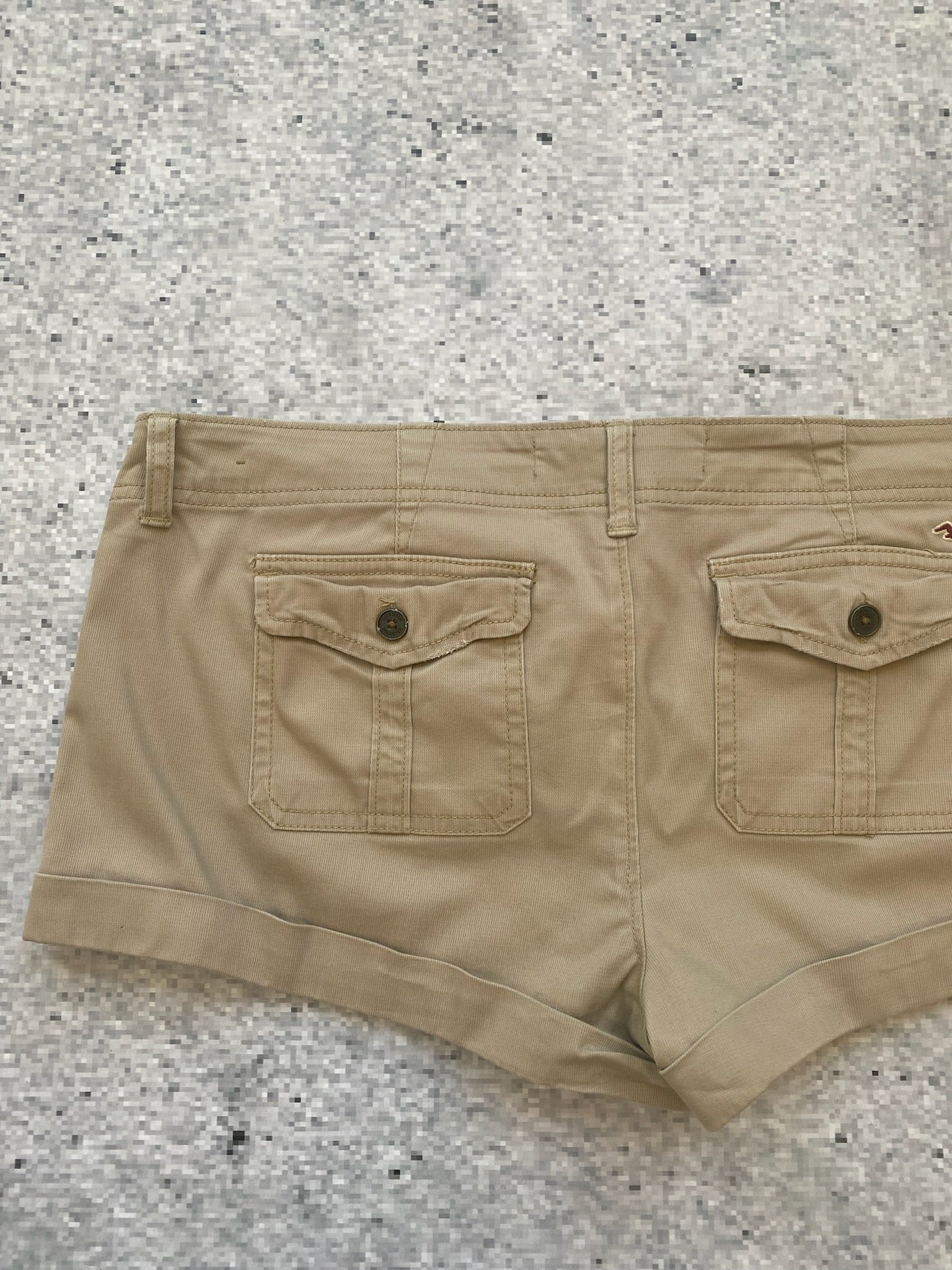 2000s Hollister Beige Low Waisted Microshorts
