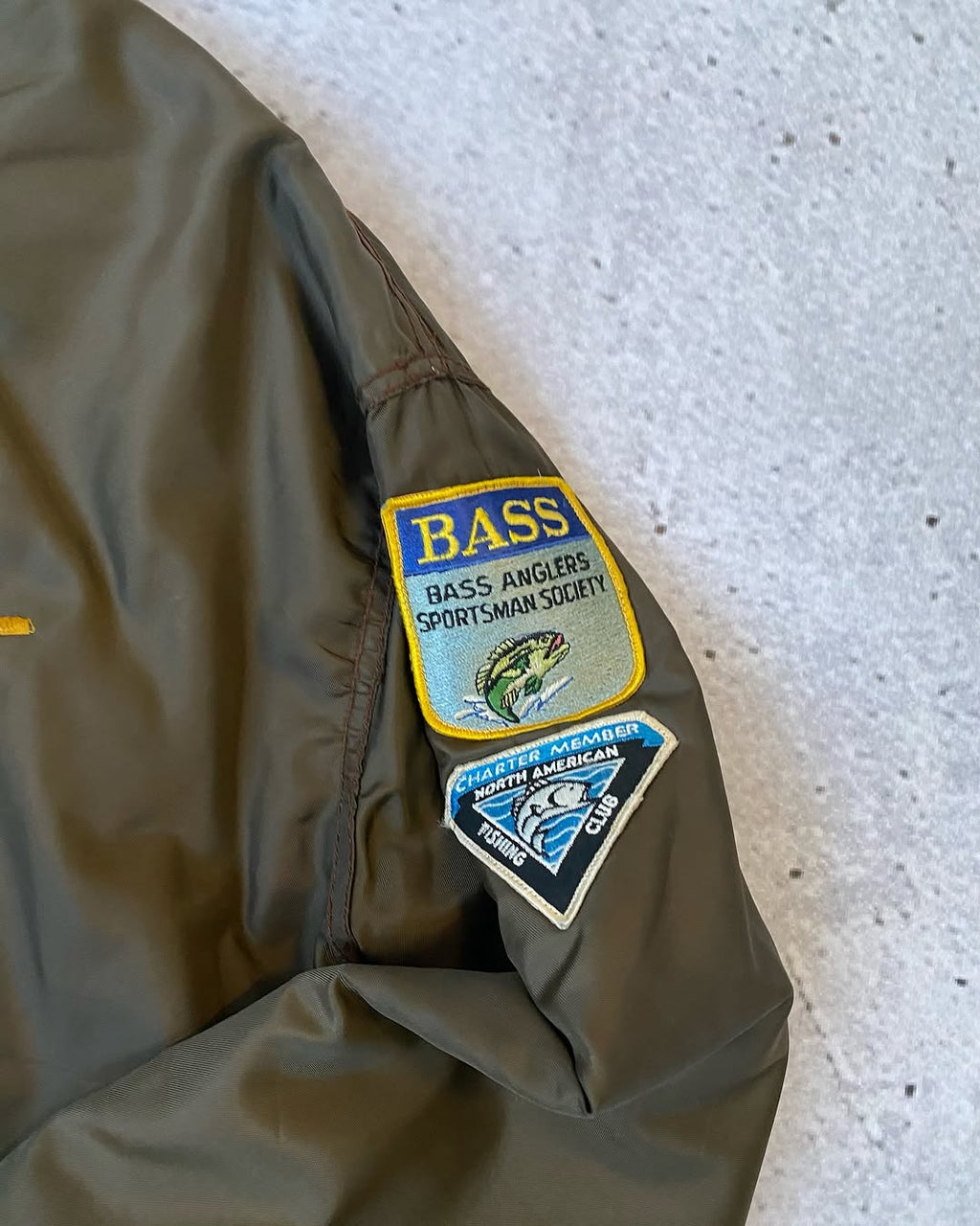 Vintage Fisherman Patch Winter Bomber Jacket  ⚡️ — image 6