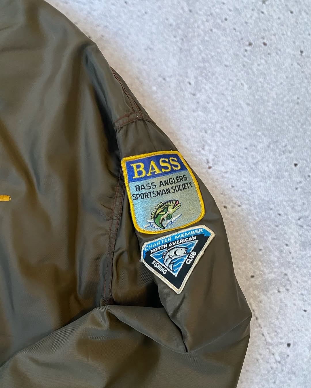 Vintage Fisherman Patch Winter Bomber Jacket  ⚡️ — image 6