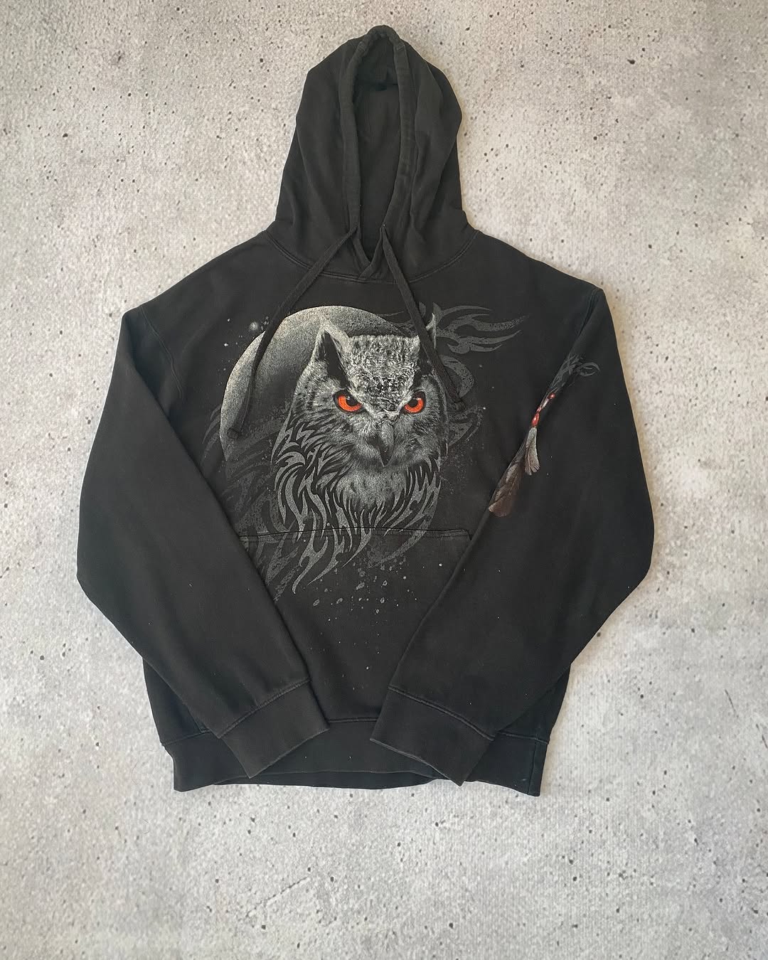 Vintage Spiral Owl Cotton Hoodie for 25$ ONLY ⚡️