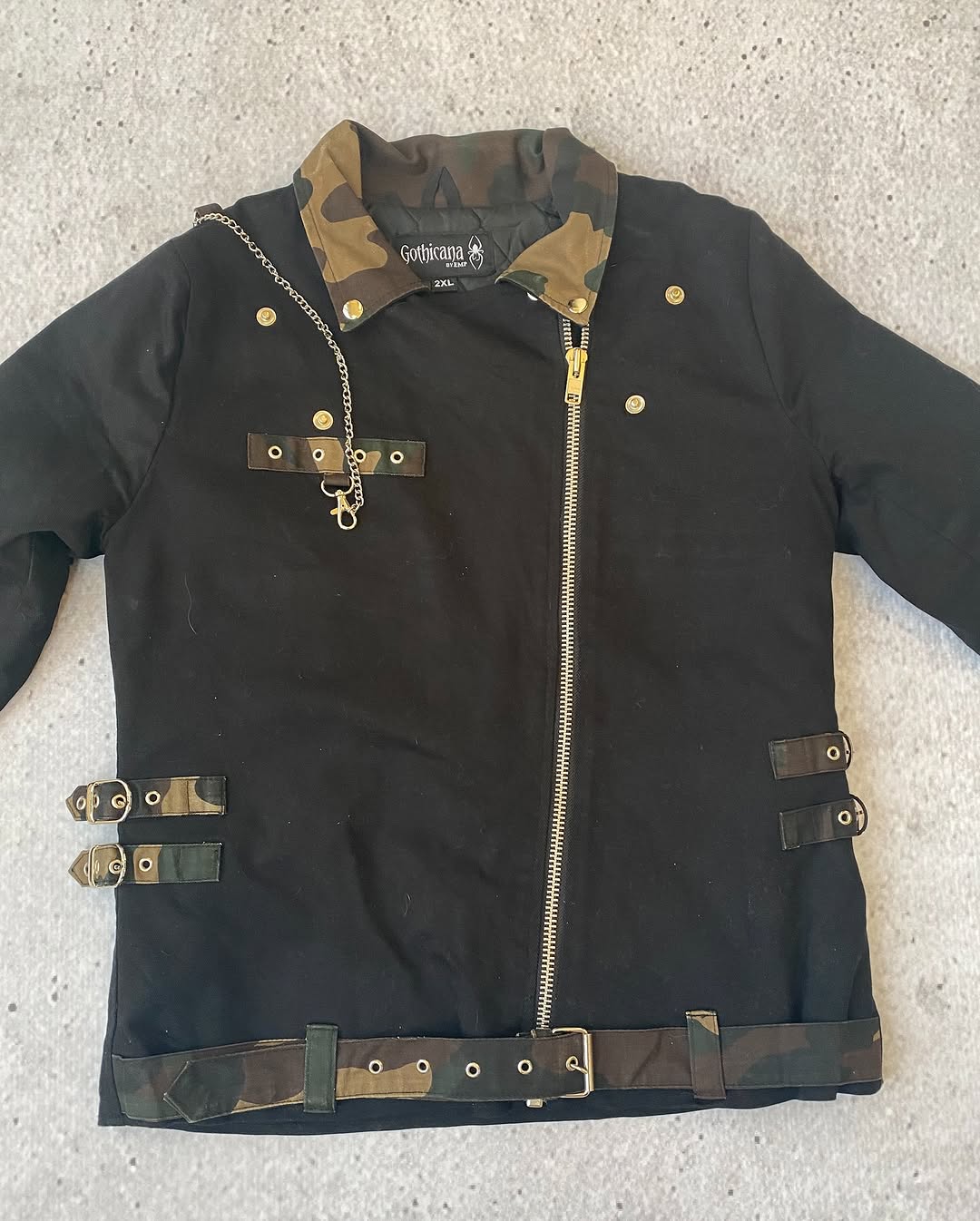 GOTHICANA Padded Grunge Jacket for 30$ Only! ⚡️