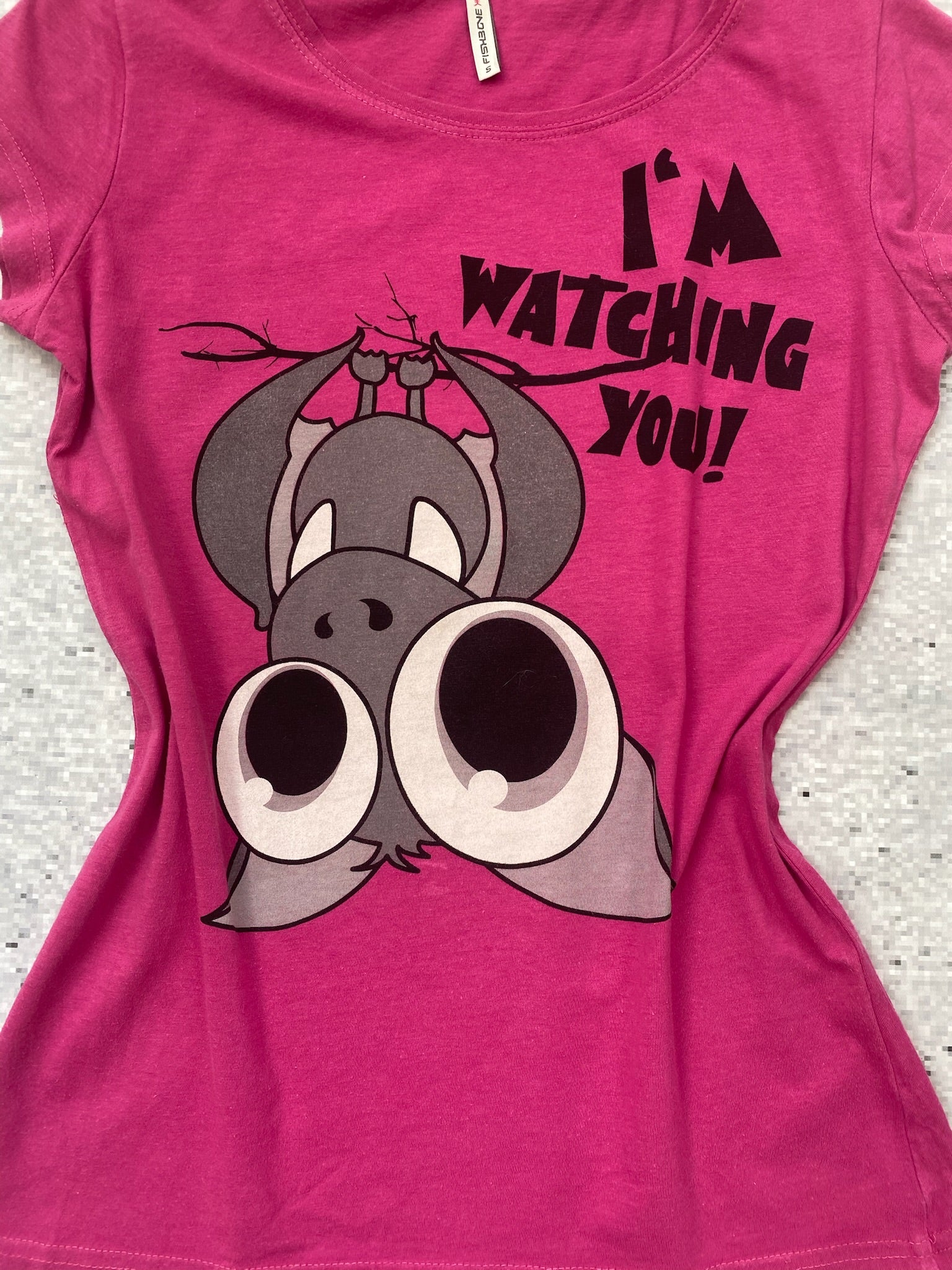 Fishbone pink scene "I'm watching you" top