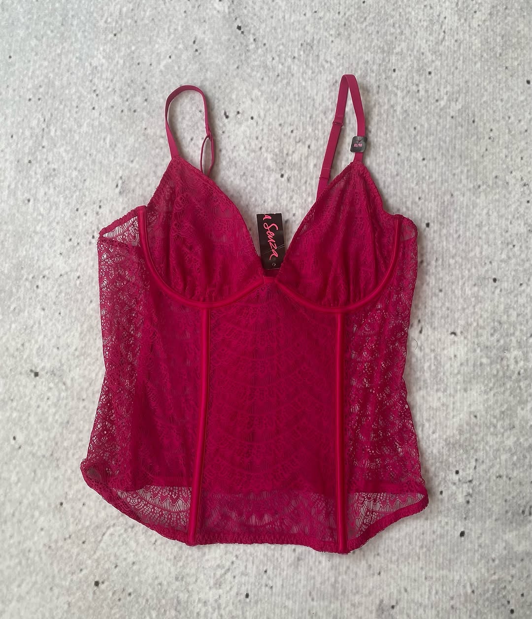 Kunty Brand New La Senza Magenta Pink Lace Corset for 18$ ⚡️