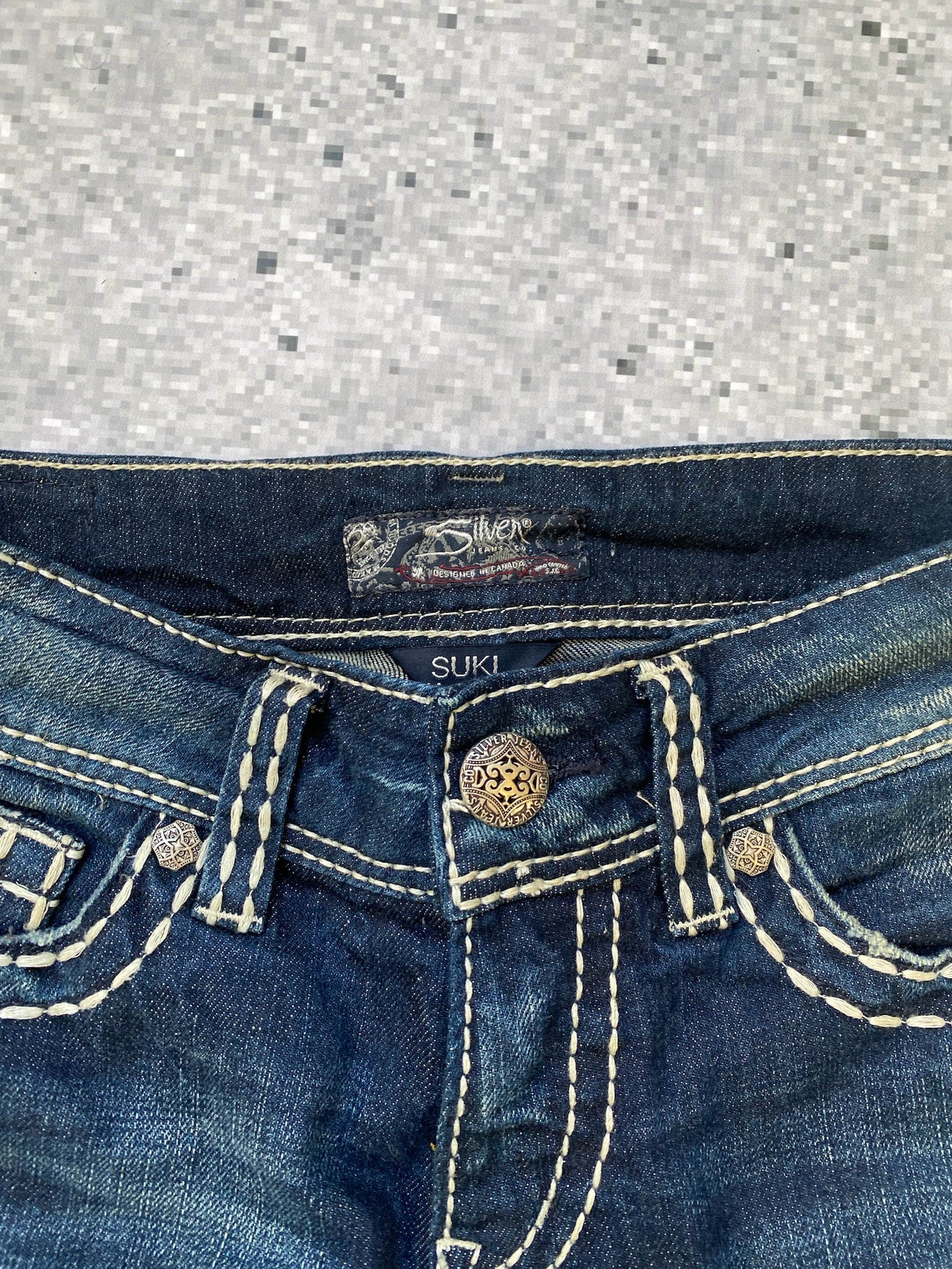 Silver Jeans Suki Straight Leg Low Rise Jeans