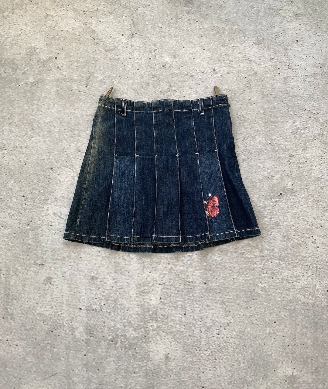Kunty Y2k Butterfly Denim Ruffle Skirt for 20$ 💗
