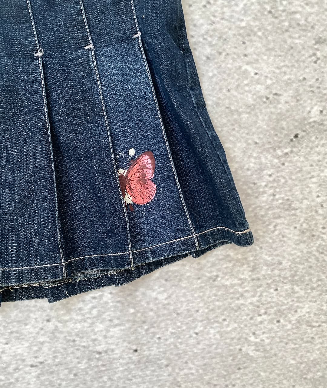 Kunty Y2k Butterfly Denim Ruffle Skirt  💗 — image 3