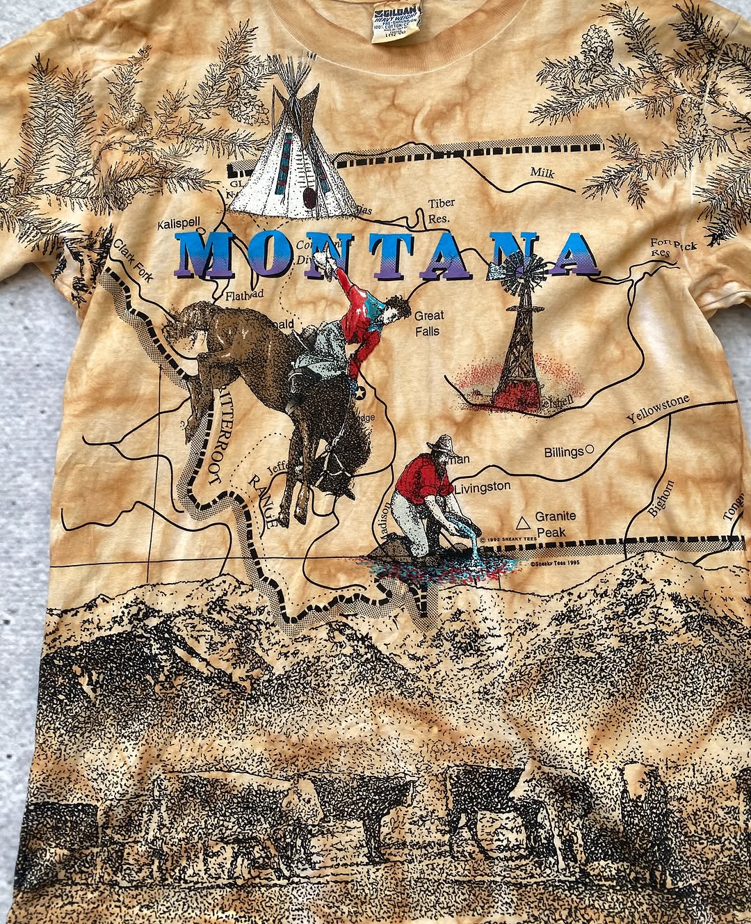 All-Over Print Vintage Gildan Montana Tee  ⚡️ — image 2