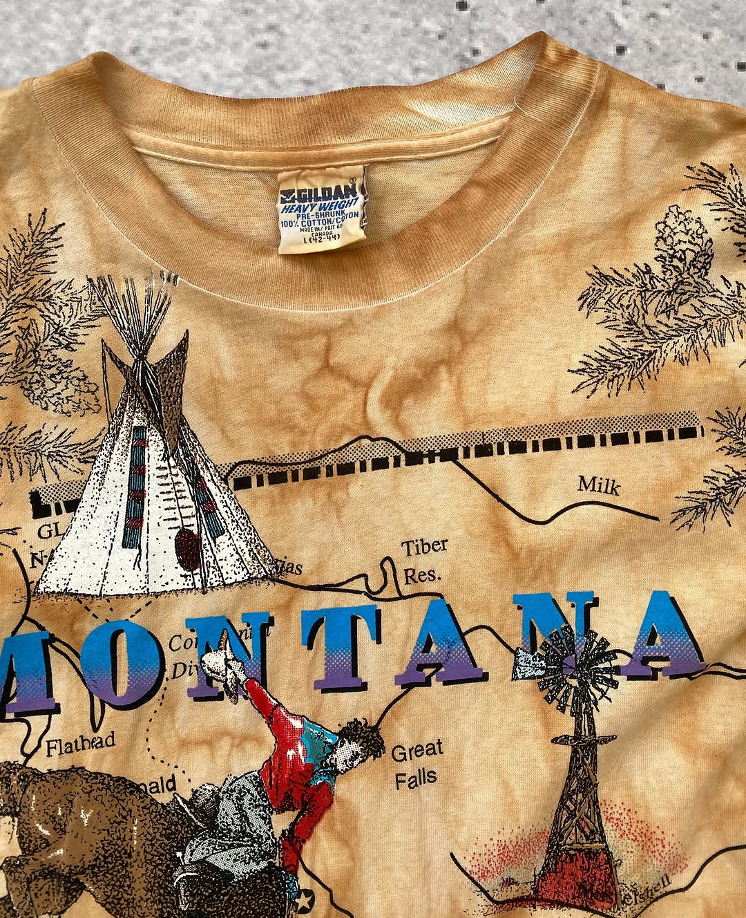 All-Over Print Vintage Gildan Montana Tee  ⚡️ — image 3