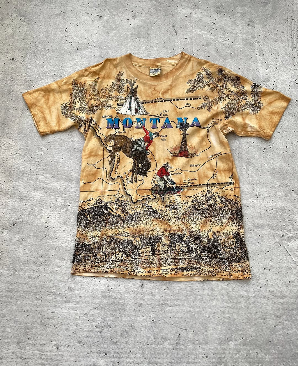 All-Over Print Vintage Gildan Montana Tee for 30$ ⚡️