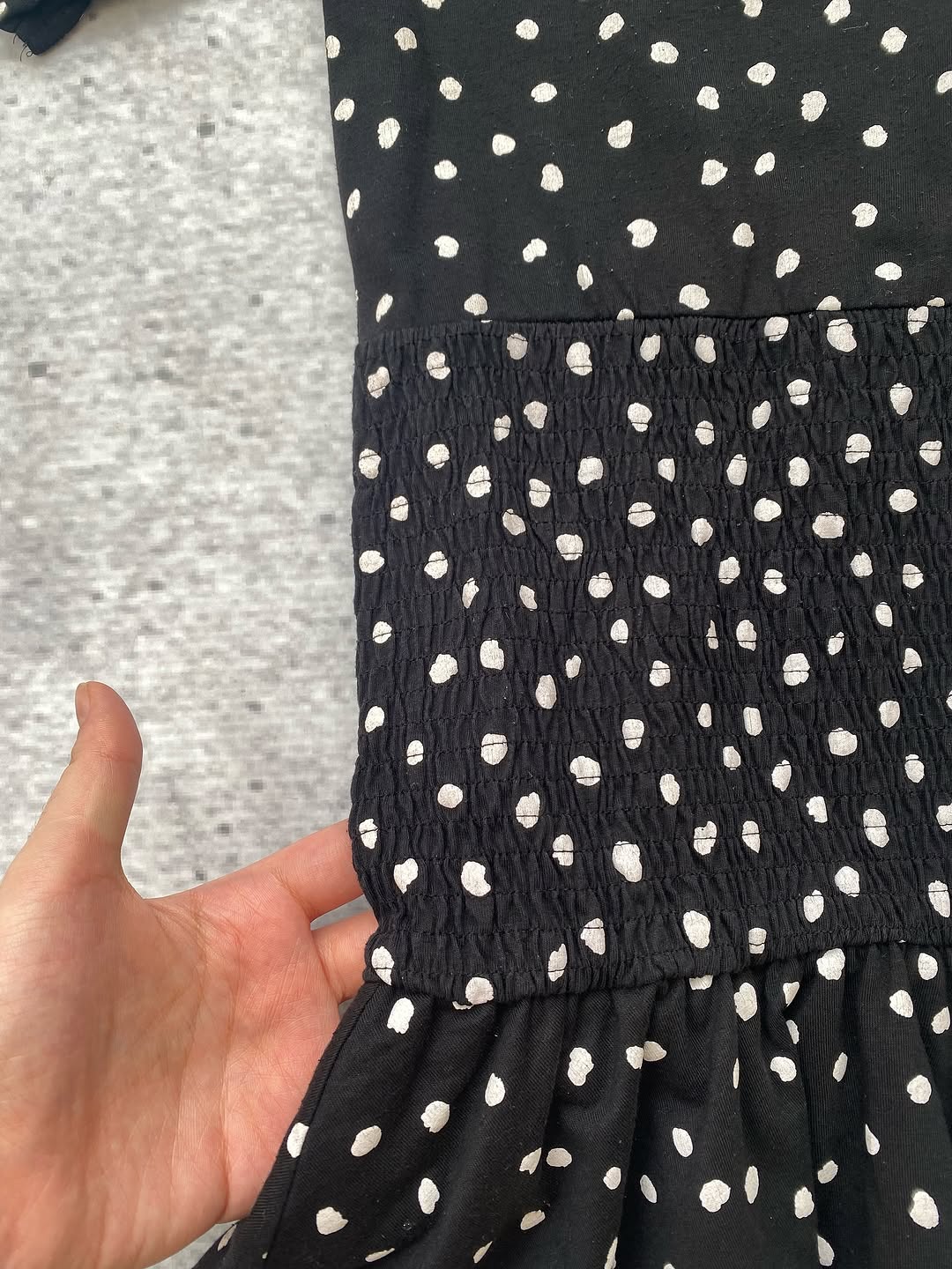Ruched and Ruffled Polka Dot Cotton Long Top  ⚡️ — image 4