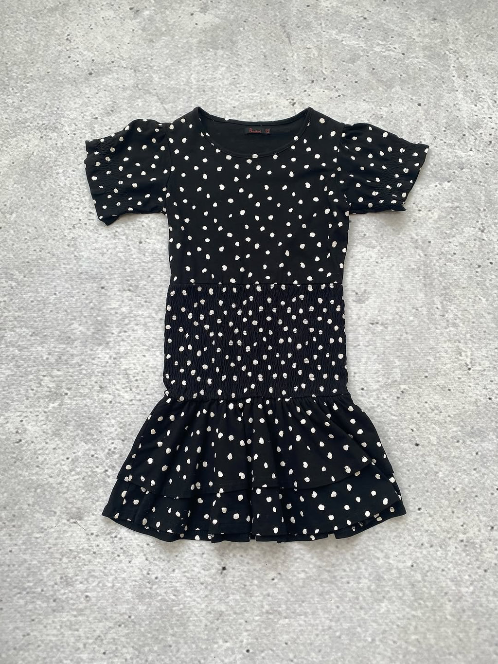Ruched and Ruffled Polka Dot Cotton Long Top  ⚡️ — image 2