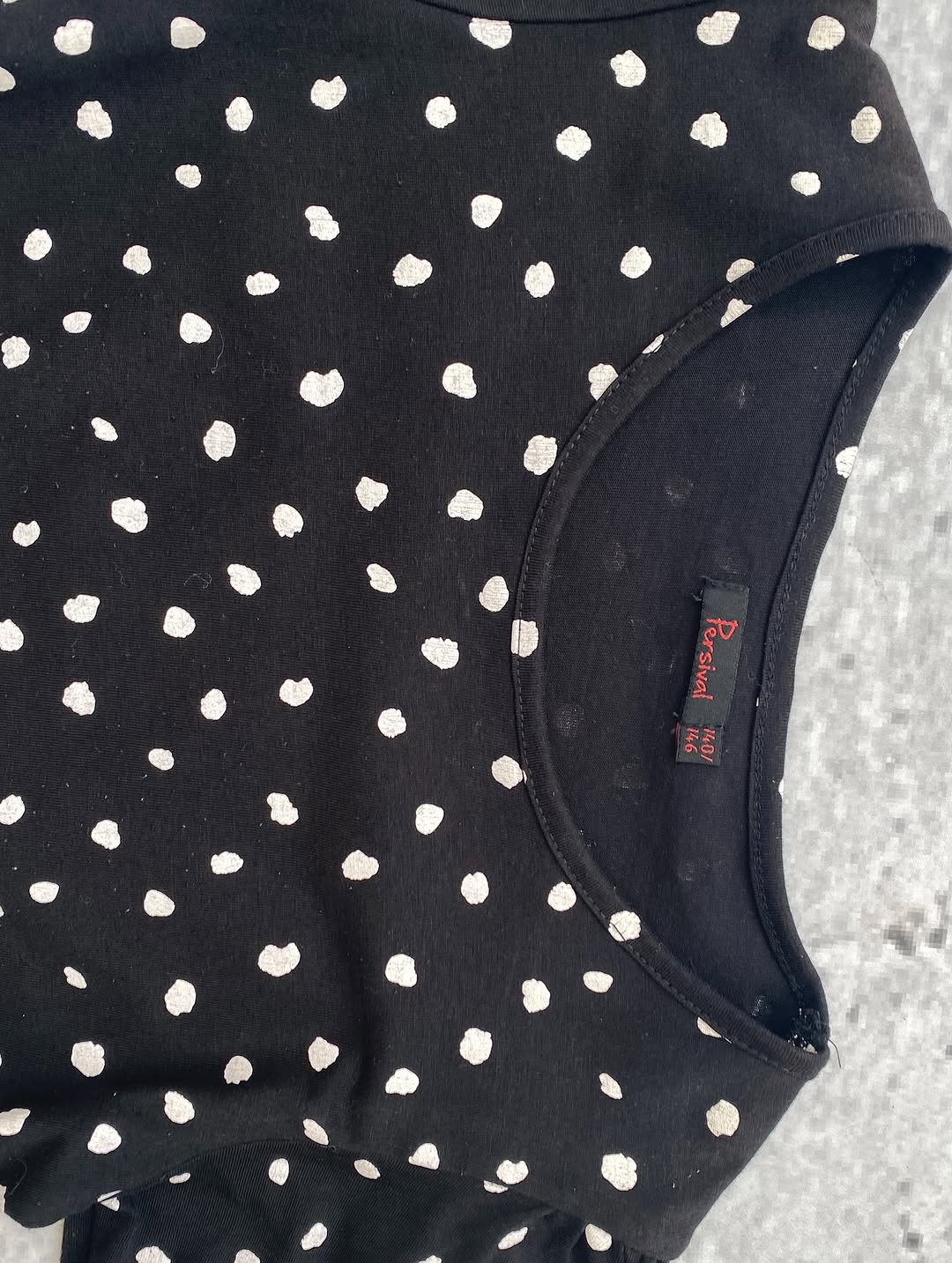 Ruched and Ruffled Polka Dot Cotton Long Top  ⚡️ — image 3